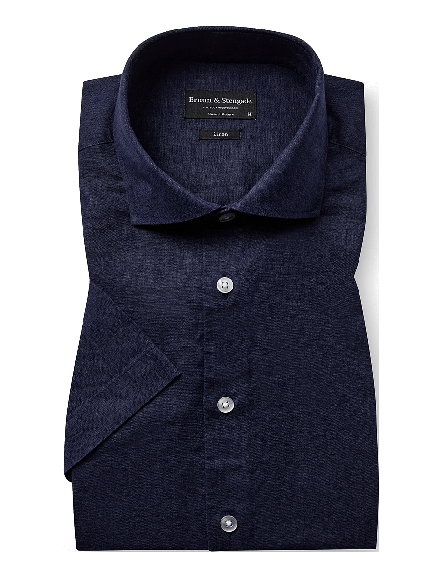 Bruun & Stengade - BS Hauger Casual Modern Fit Shirt - chemises de lin - navy - 2