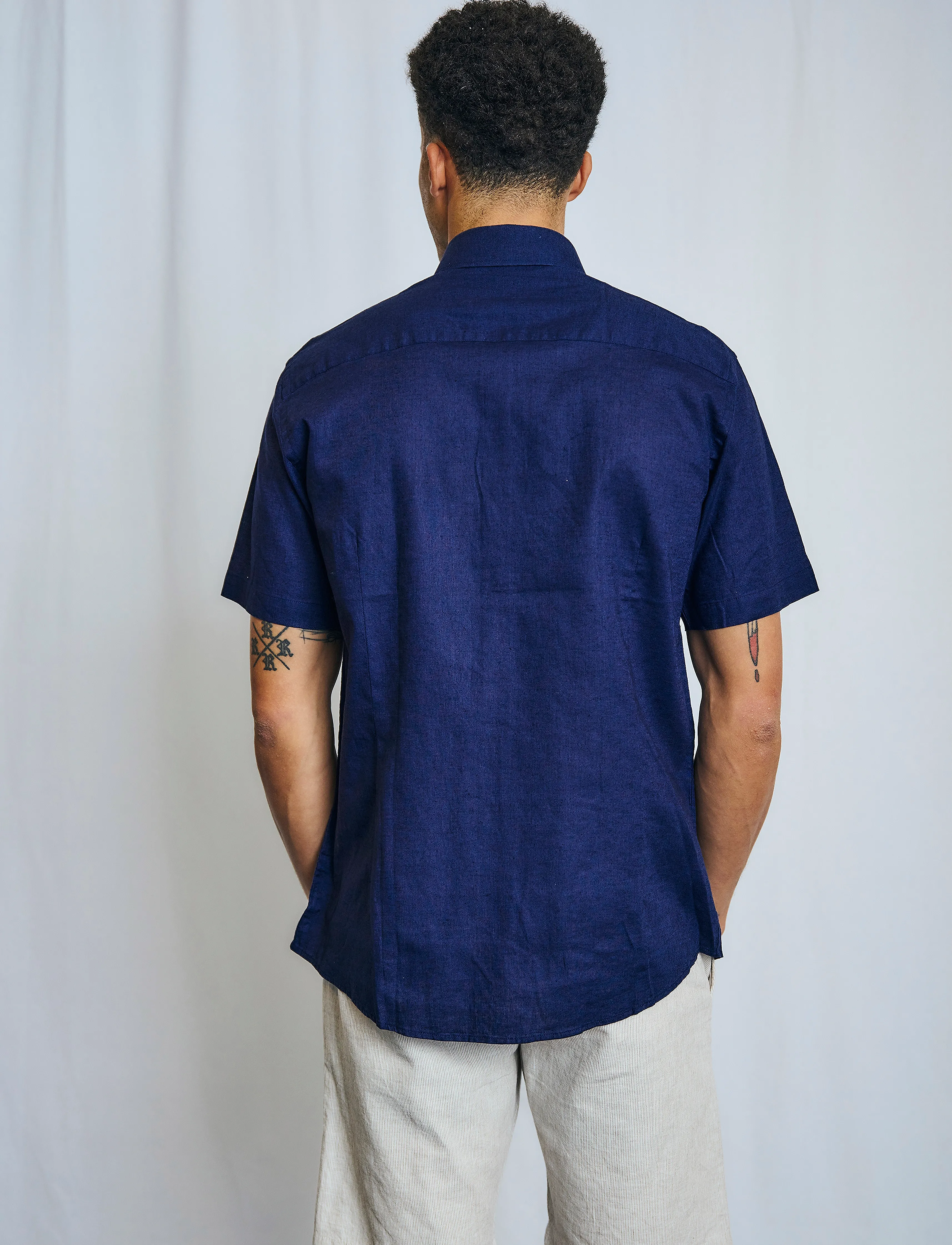 Bruun & Stengade - BS Hauger Casual Modern Fit Shirt - chemises de lin - navy - 5