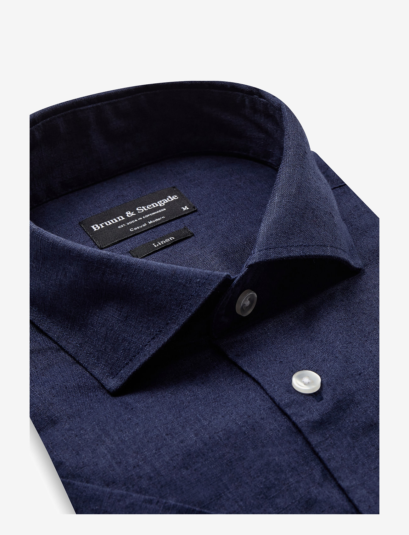 Bruun & Stengade - BS Hauger Casual Modern Fit Shirt - linneskjortor - navy - 3