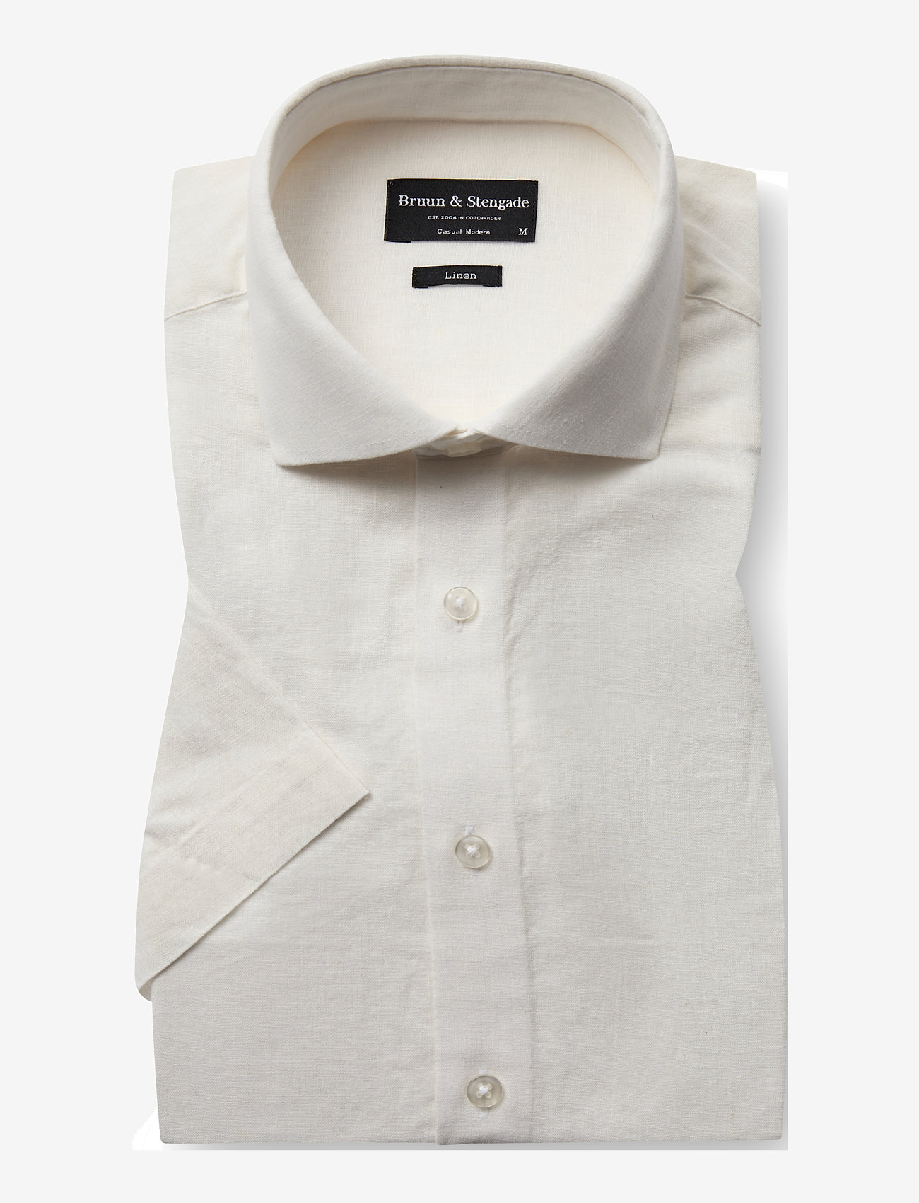Bruun & Stengade - BS Hauger Casual Modern Fit Shirt - linen shirts - white - 2