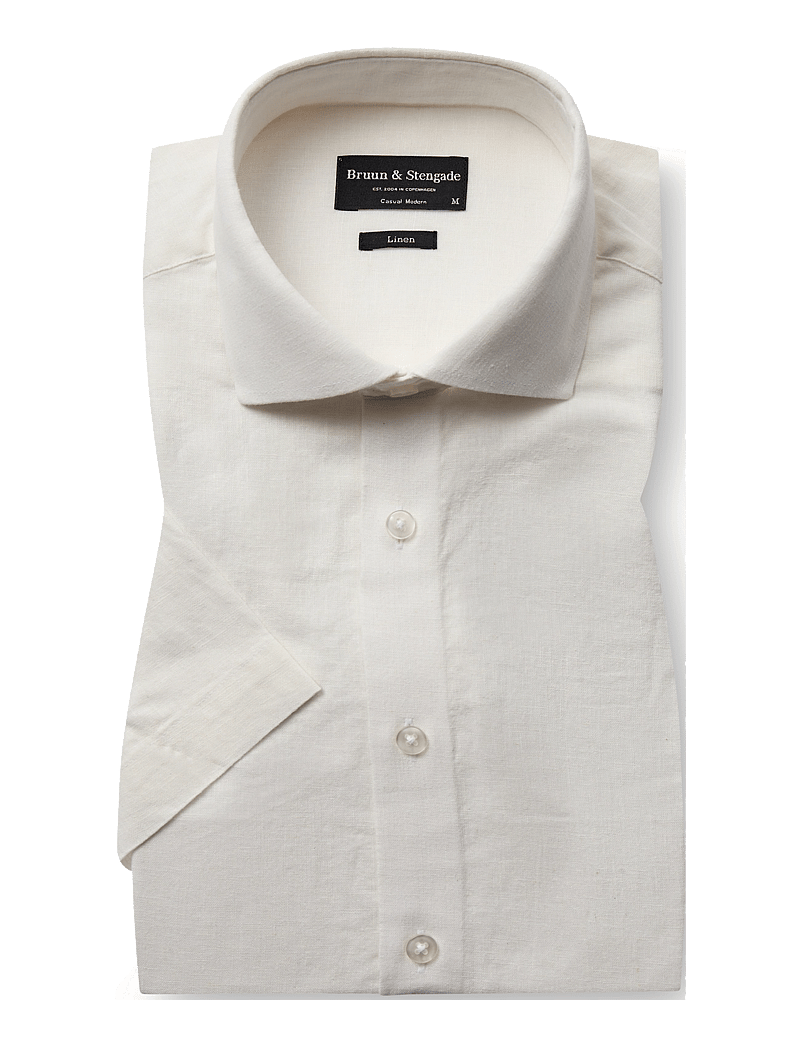 Bruun & Stengade - BS Hauger Casual Modern Fit Shirt - linased särgid - white - 2