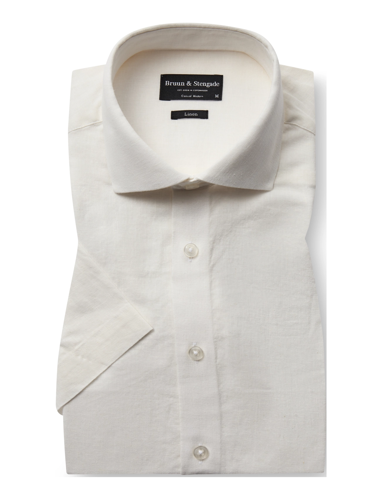 Bruun & Stengade - BS Hauger Casual Modern Fit Shirt - leinenhemden - white - 2