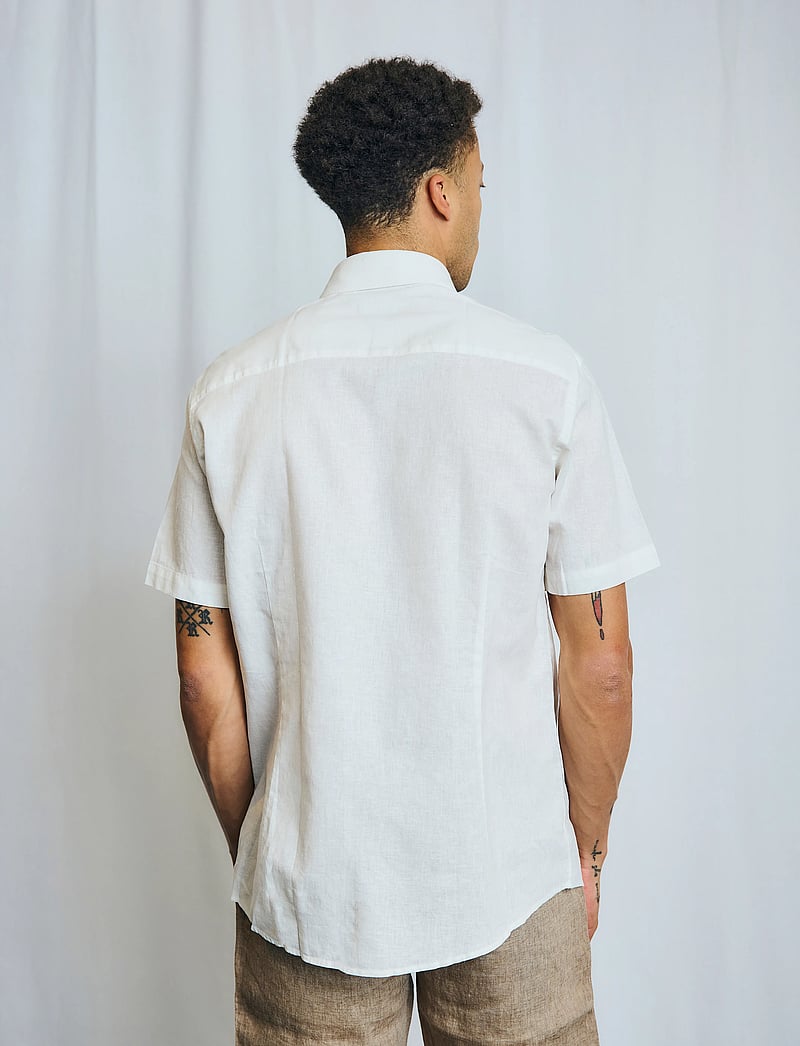 Bruun & Stengade - BS Hauger Casual Modern Fit Shirt - linased särgid - white - 5
