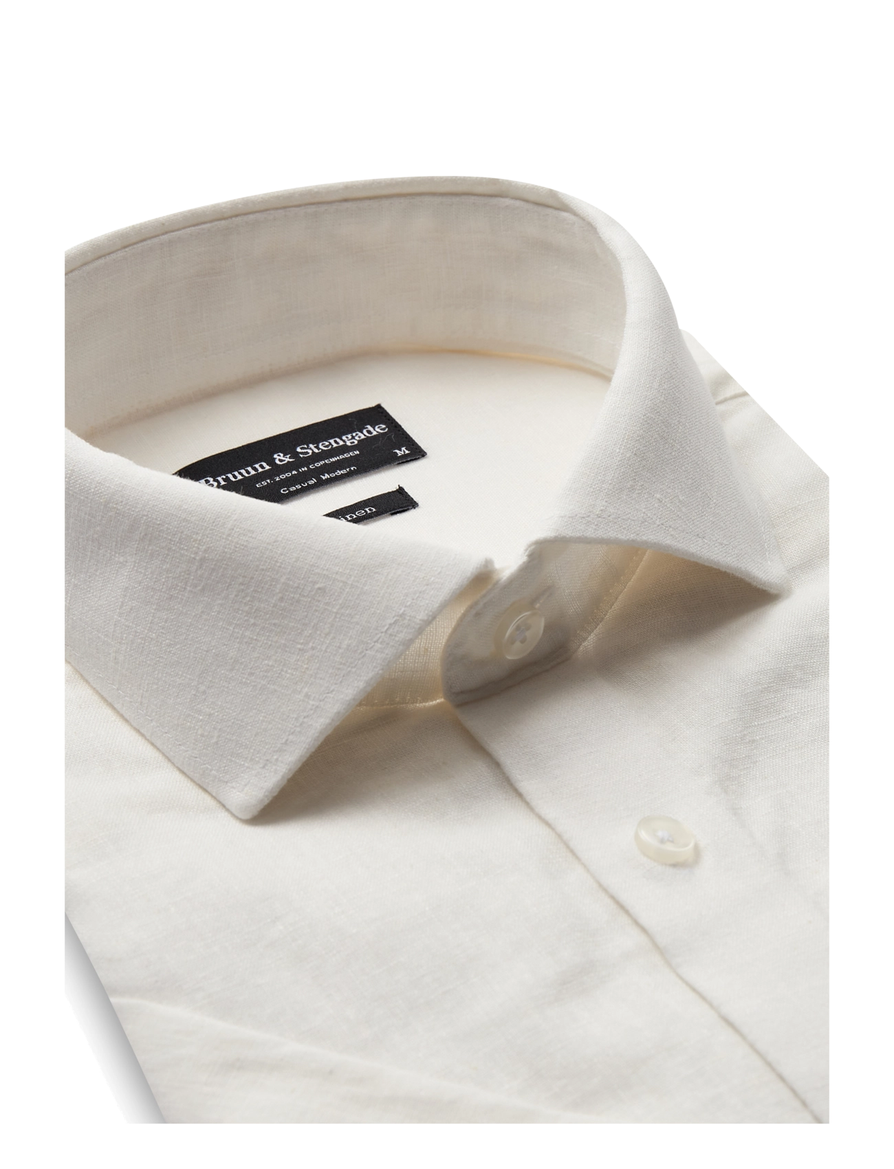 Bruun & Stengade - BS Hauger Casual Modern Fit Shirt - leinenhemden - white - 3