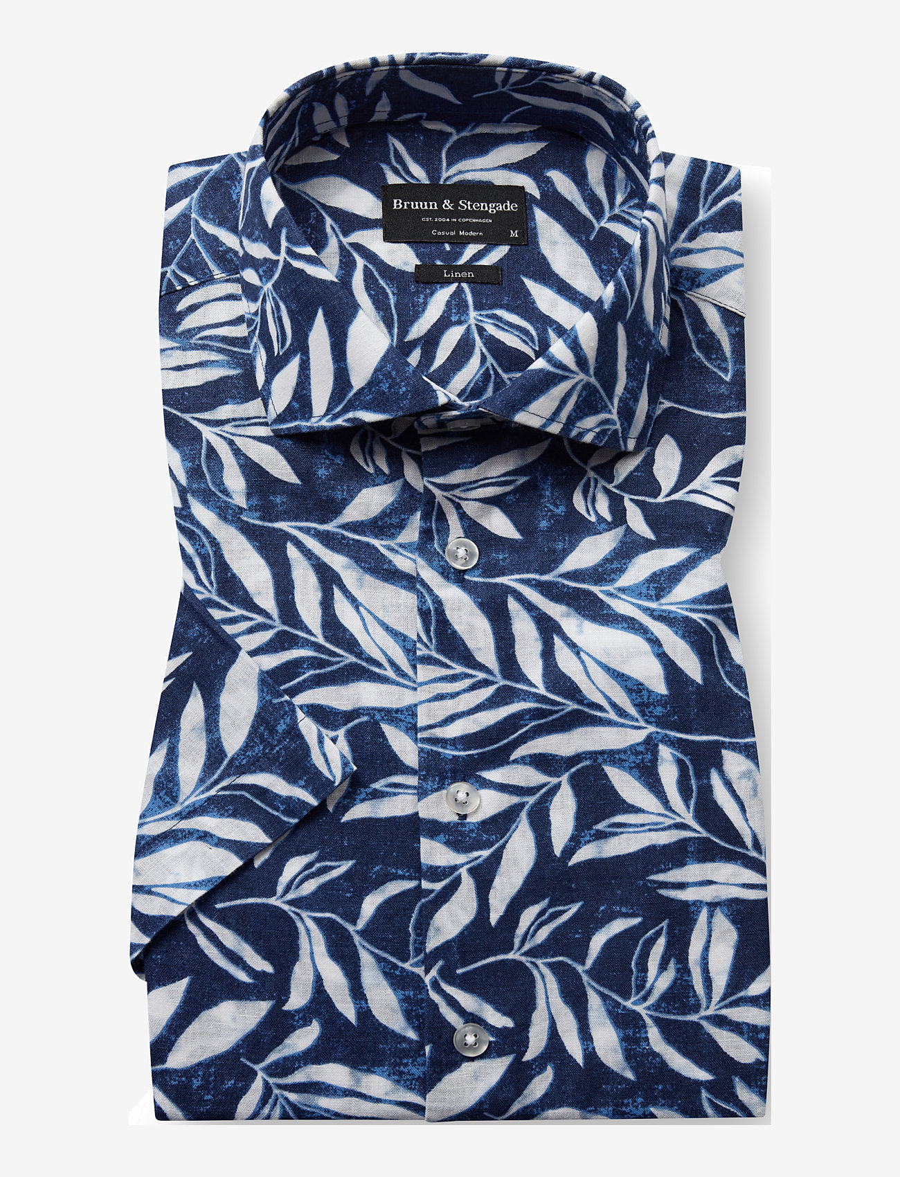 Bruun & Stengade - BS Cordeel Casual Modern Fit Shirt - hørskjorter - navy - 4