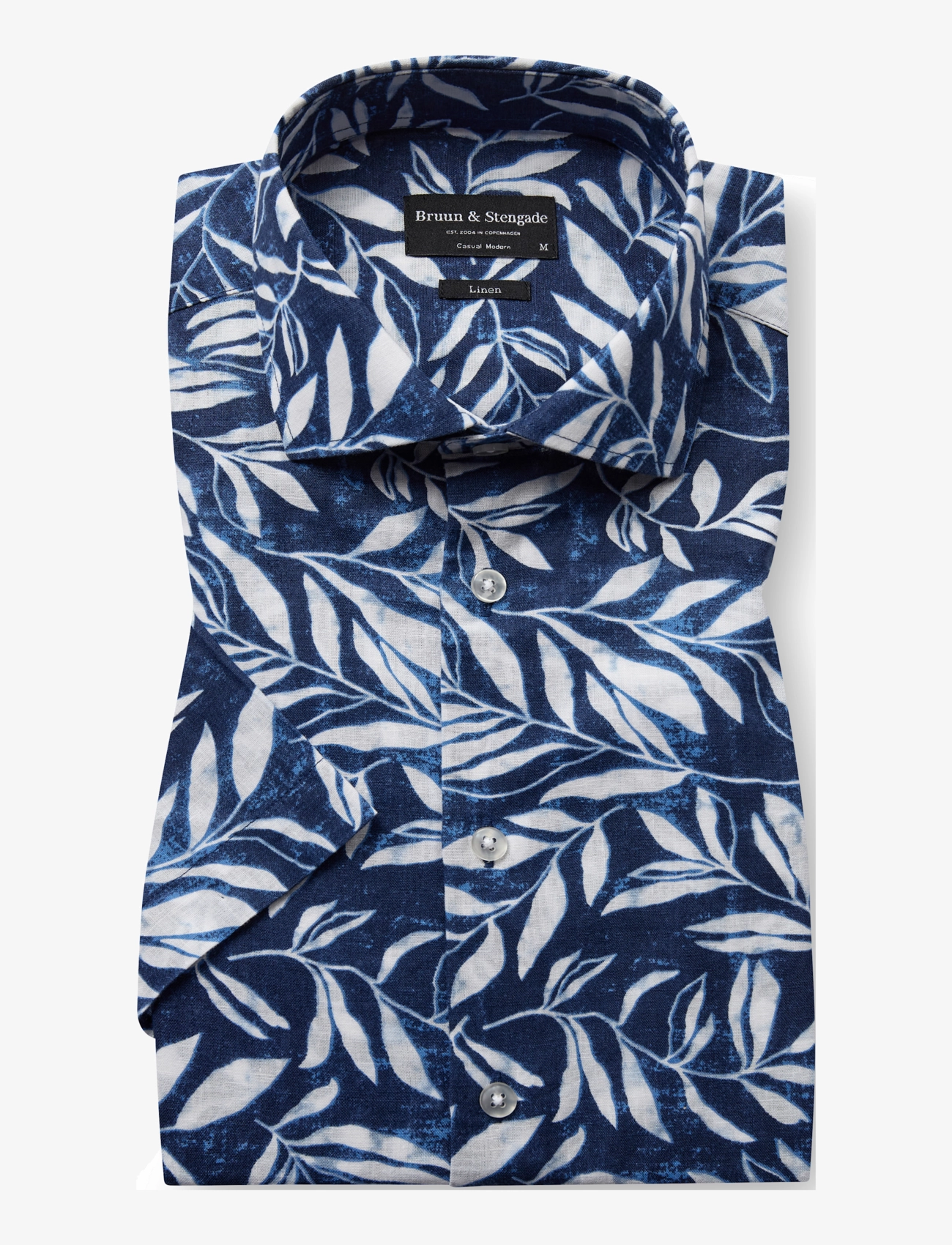 Bruun & Stengade - BS Cordeel Casual Modern Fit Shirt - linskjorter - navy - 4