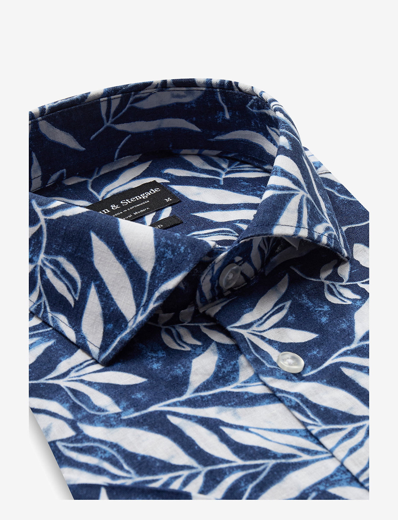 Bruun & Stengade - BS Cordeel Casual Modern Fit Shirt - hørskjorter - navy - 5