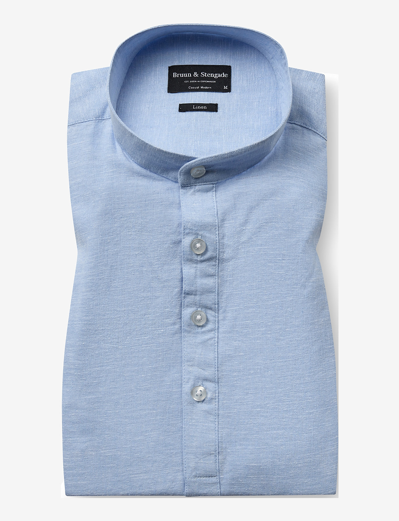 Bruun & Stengade - BS Crawford Casual Modern Fit Shirt - hørskjorter - light blue - 1