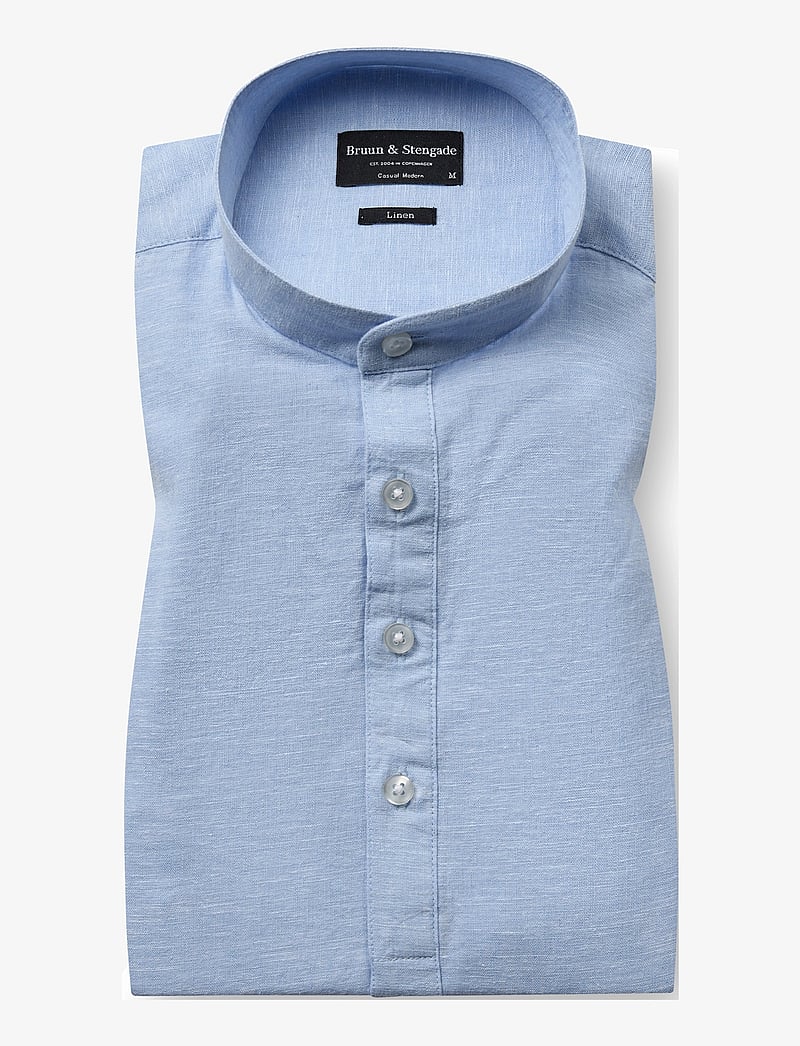 Bruun & Stengade - BS Crawford Casual Modern Fit Shirt - hørskjorter - light blue - 1