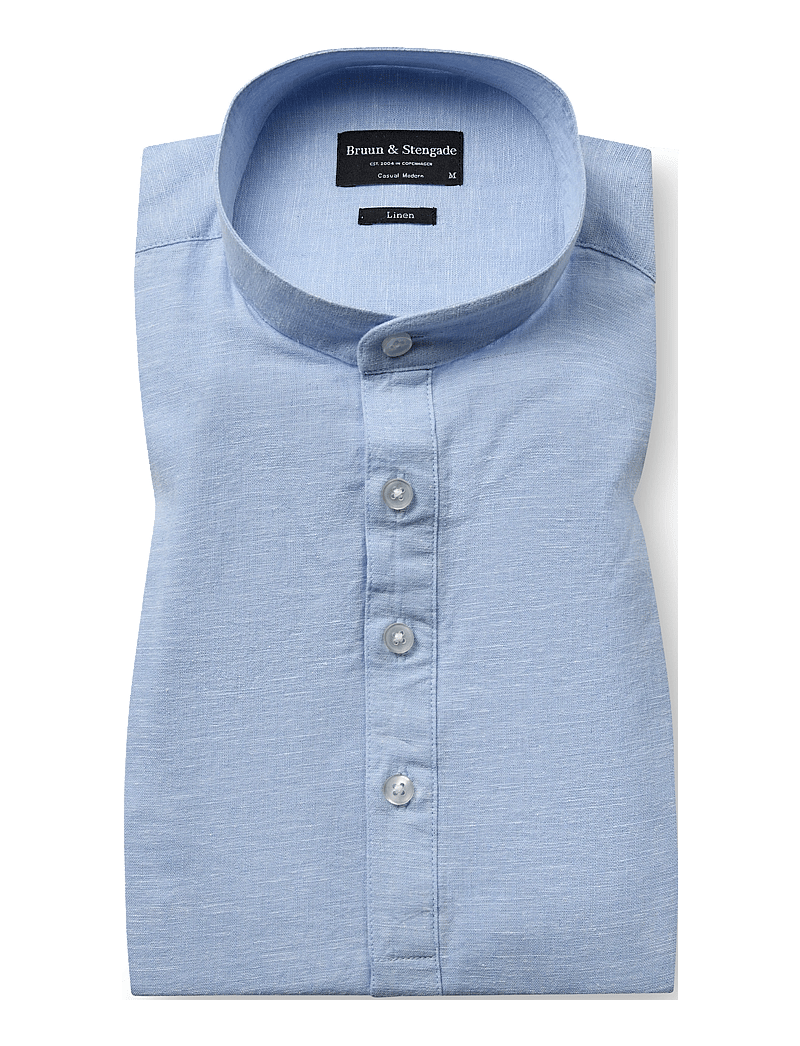 Bruun & Stengade - BS Crawford Casual Modern Fit Shirt - hørskjorter - light blue - 2