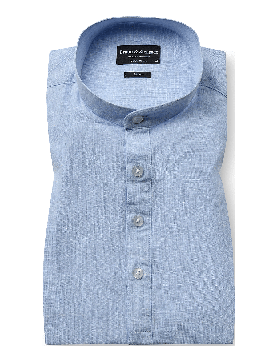 Bruun & Stengade - BS Crawford Casual Modern Fit Shirt - chemises de lin - light blue - 2