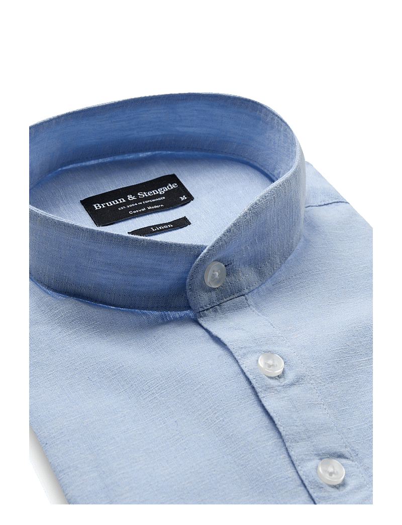 Bruun & Stengade - BS Crawford Casual Modern Fit Shirt - hørskjorter - light blue - 3