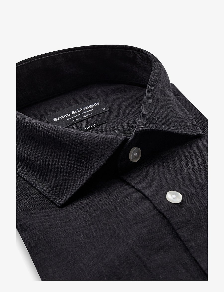 Bruun & Stengade - BS Antonelli Casual Modern Fit Shirt - linased särgid - black - 2