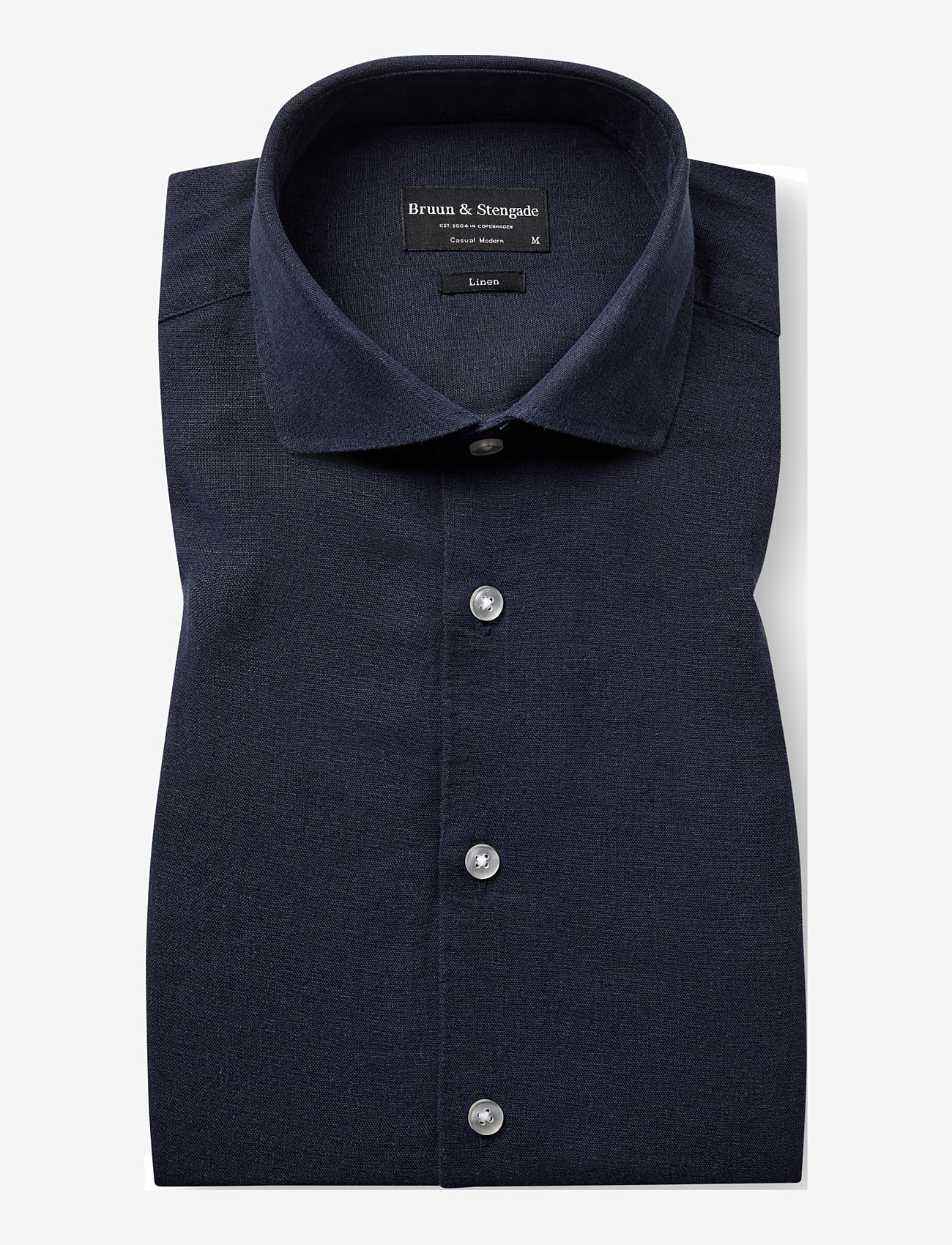 Bruun & Stengade - BS Antonelli Casual Modern Fit Shirt - linneskjortor - navy - 2