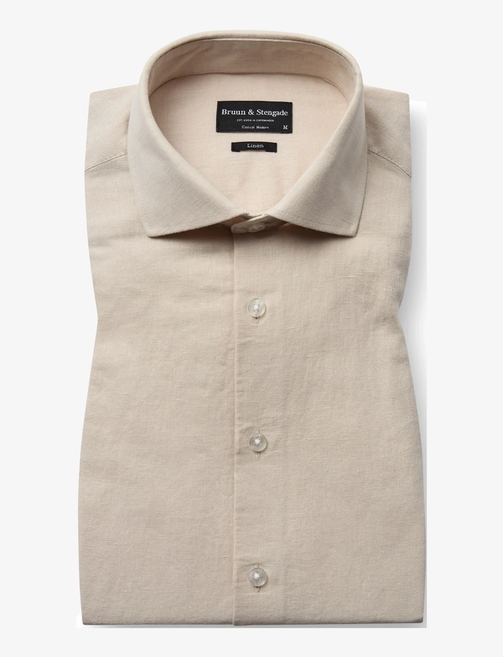 Bruun & Stengade - BS Antonelli Casual Modern Fit Shirt - linased särgid - sand - 1