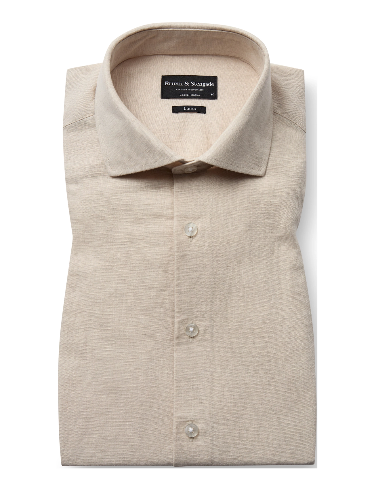 Bruun & Stengade - BS Antonelli Casual Modern Fit Shirt - leinenhemden - sand - 2