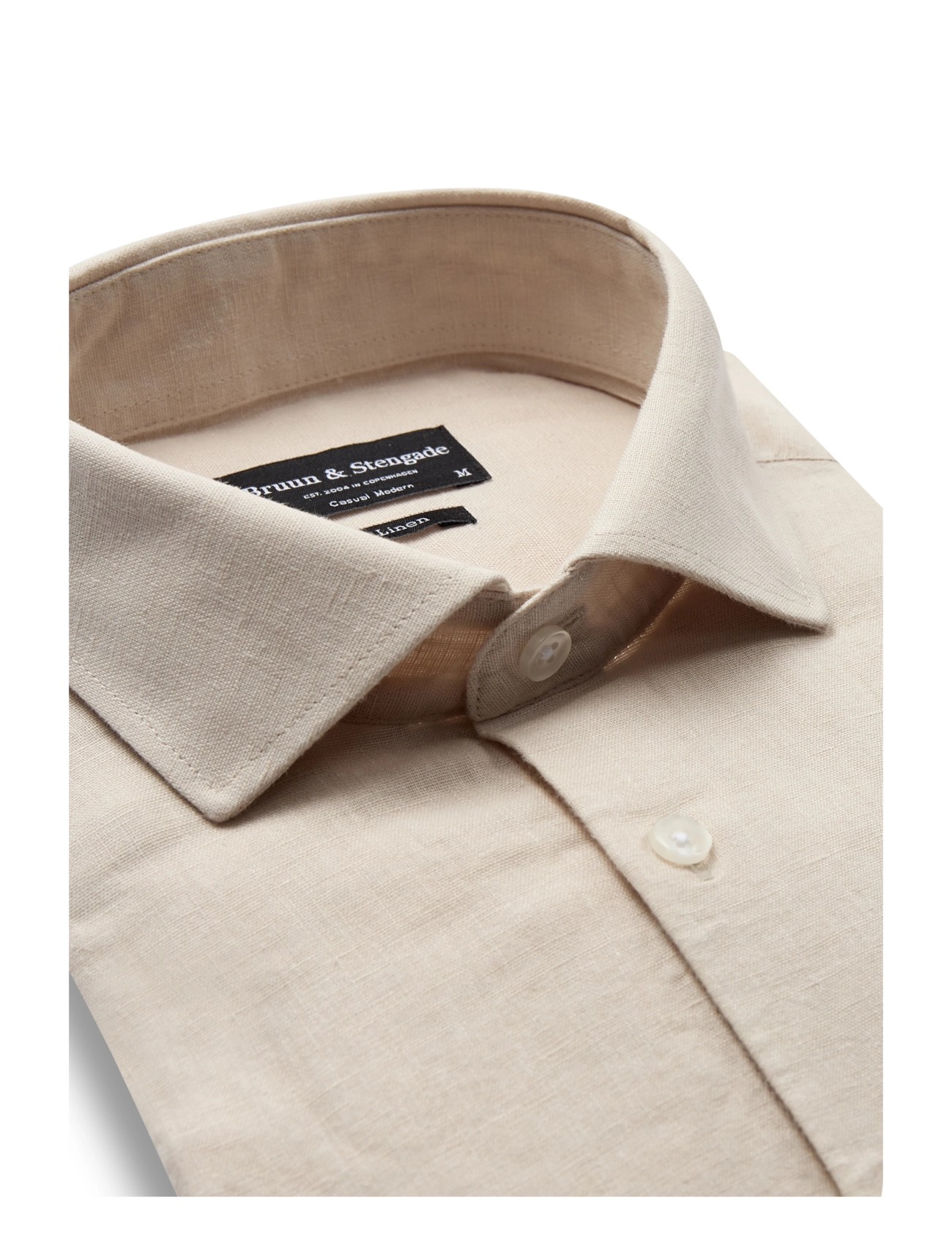 Bruun & Stengade - BS Antonelli Casual Modern Fit Shirt - leinenhemden - sand - 3