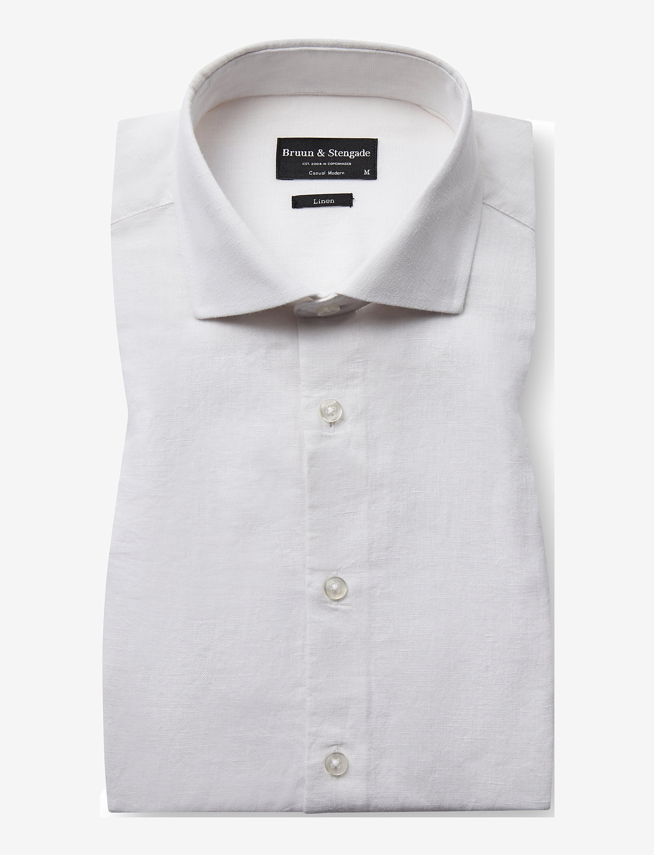 Bruun & Stengade - BS Antonelli Casual Modern Fit Shirt - leinenhemden - white - 1
