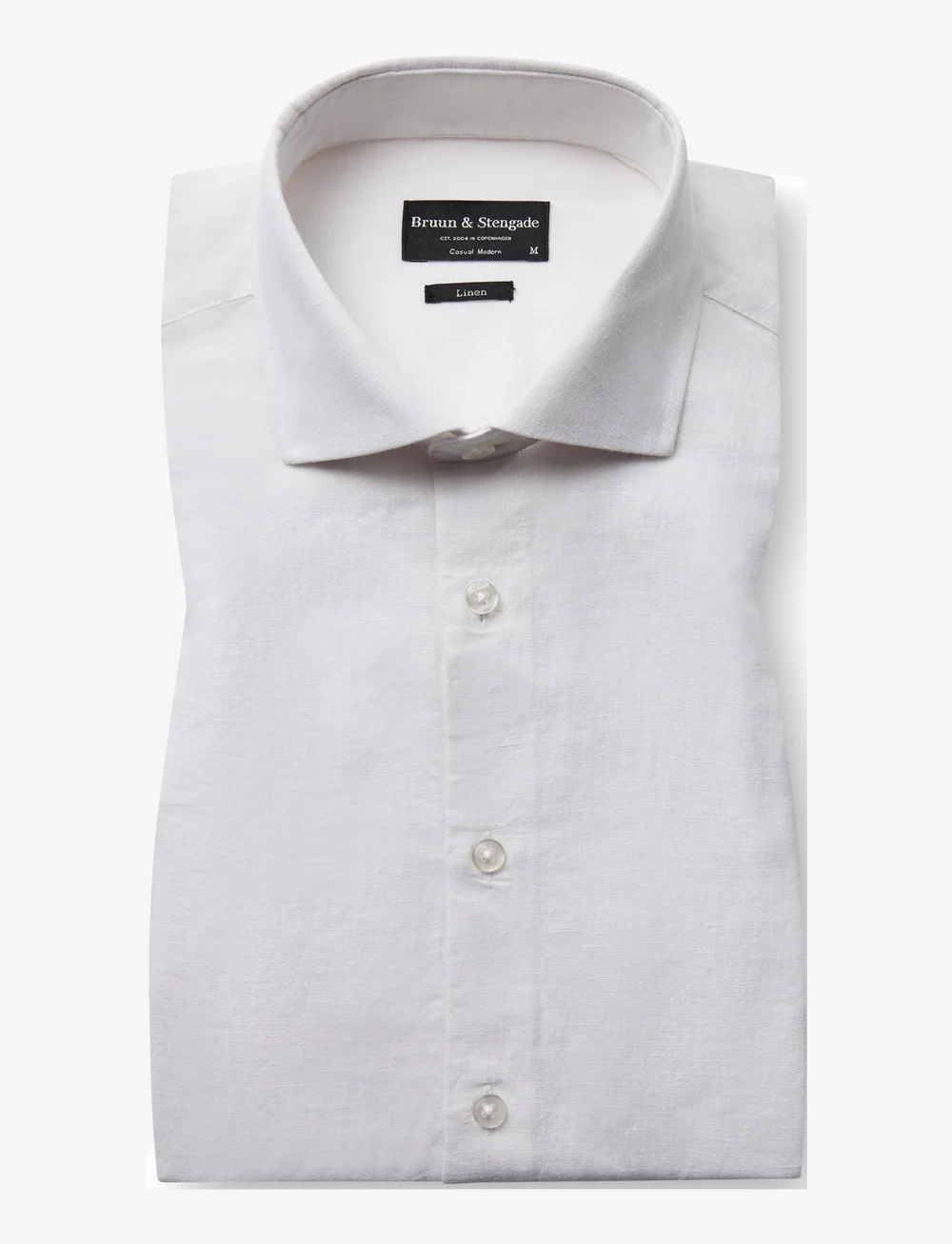 Bruun & Stengade - BS Antonelli Casual Modern Fit Shirt - linen shirts - white - 2