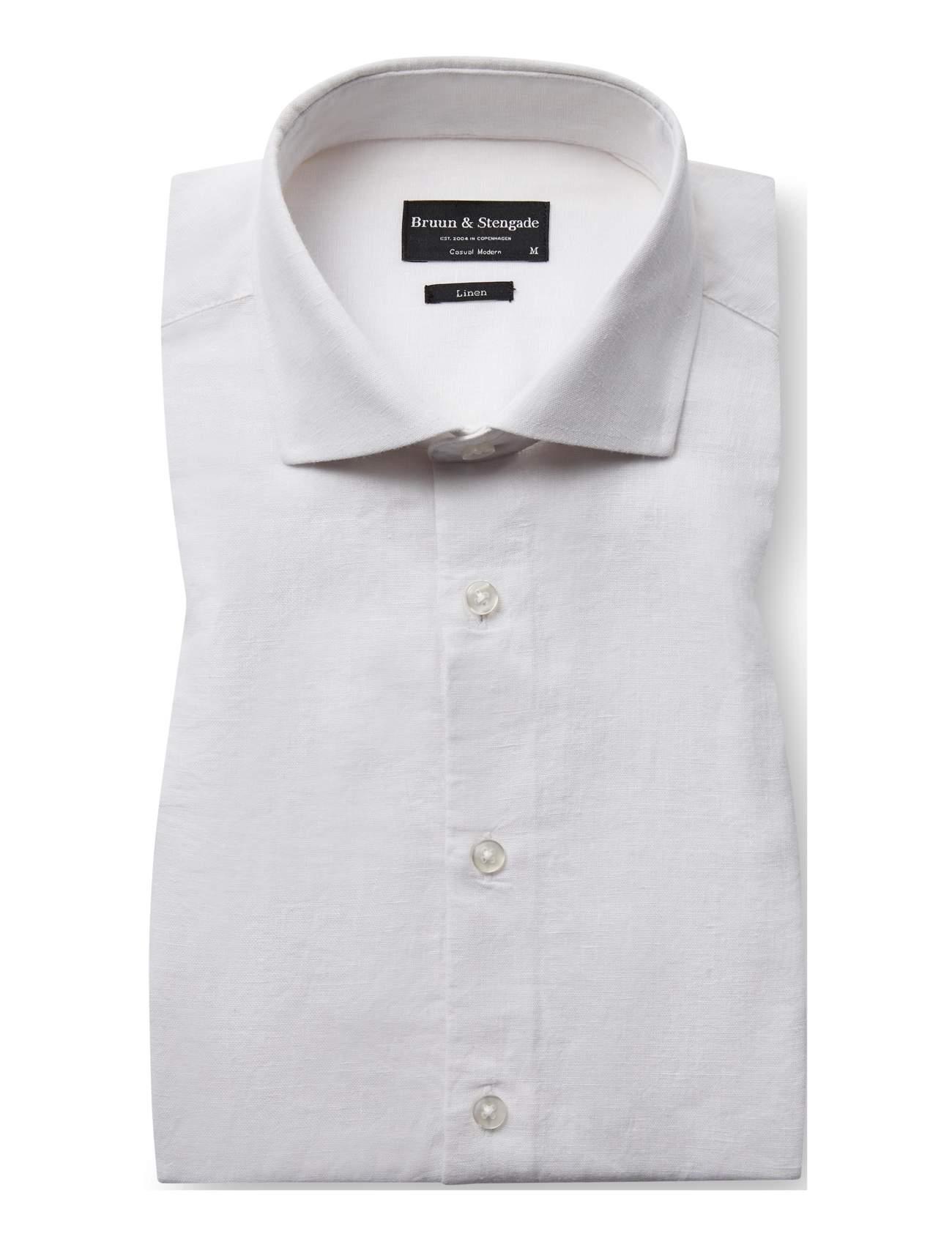 Bruun & Stengade - BS Antonelli Casual Modern Fit Shirt - leinenhemden - white - 2