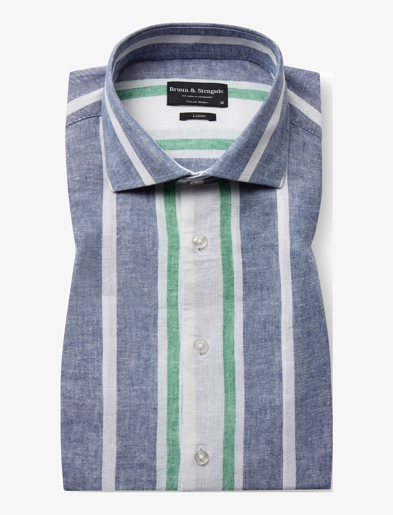 Bruun & Stengade - BS Maini Casual Modern Fit Shirt - leinenhemden - blue/white - 4