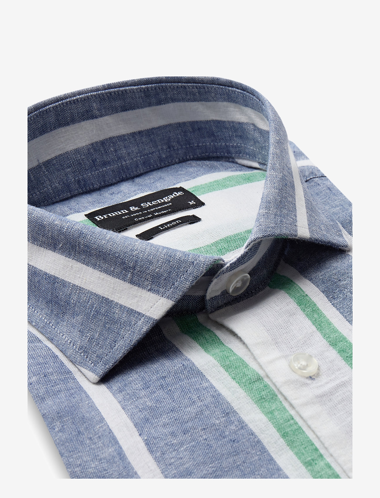 Bruun & Stengade - BS Maini Casual Modern Fit Shirt - hørskjorter - blue/white - 5