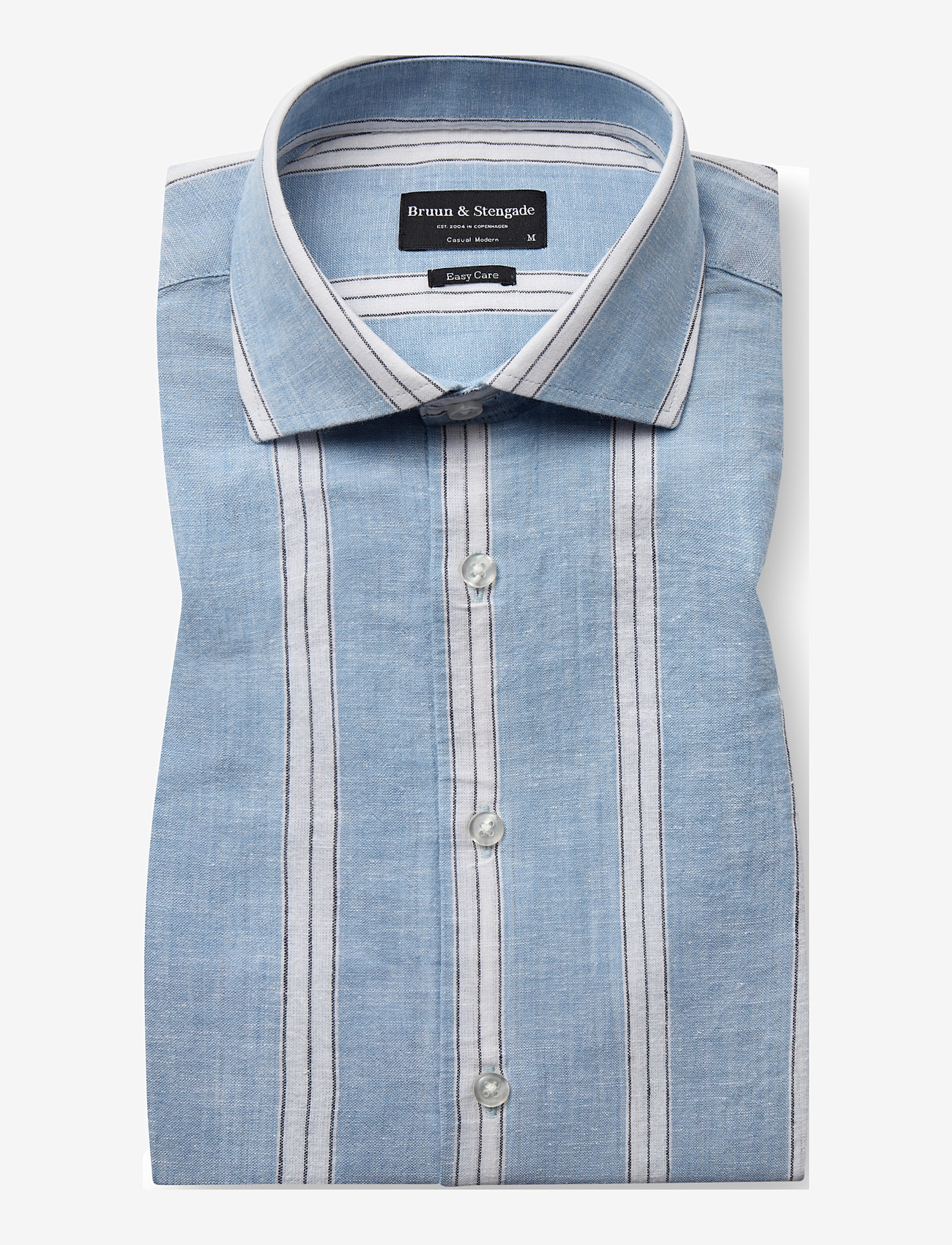 Bruun & Stengade - BS Correa Casual Modern Fit Shirt - hørskjorter - light blue/white - 1