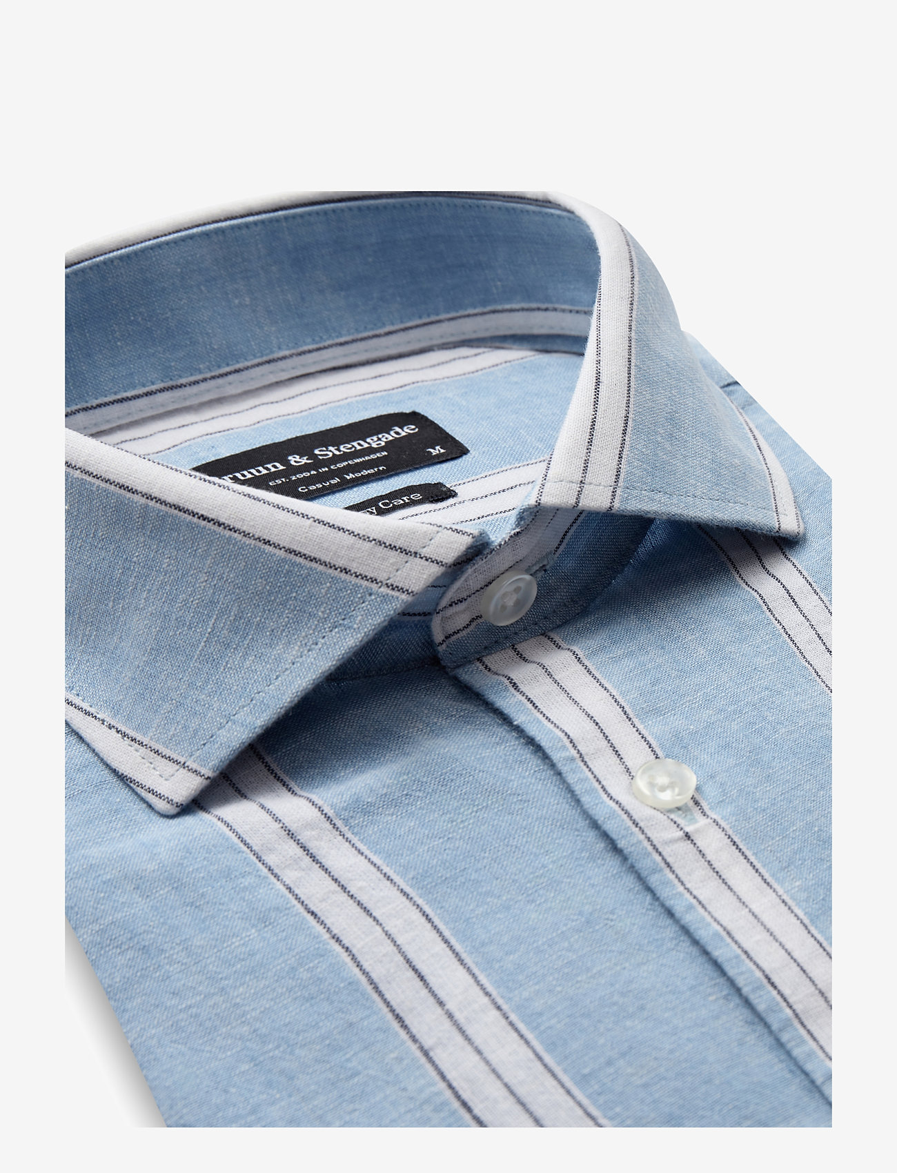 Bruun & Stengade - BS Correa Casual Modern Fit Shirt - hørskjorter - light blue/white - 5
