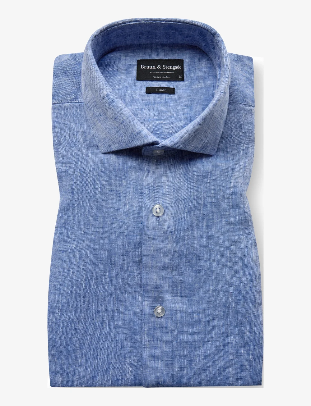 Bruun & Stengade - BS Antonelli Casual Modern Fit Shirt - linen shirts - blue - 2