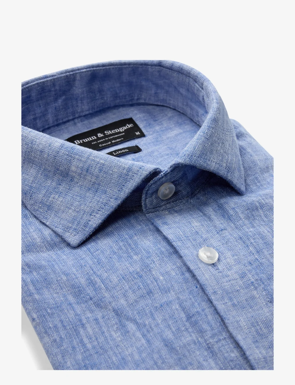 Bruun & Stengade - BS Antonelli Casual Modern Fit Shirt - linen shirts - blue - 3
