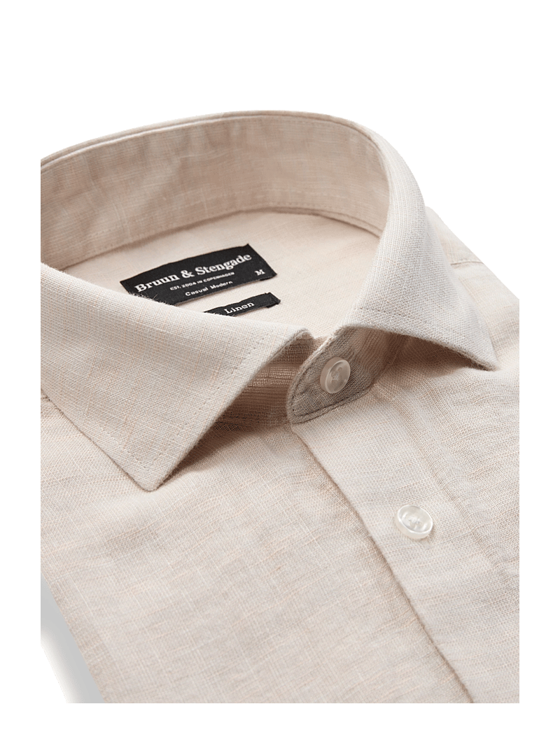 Bruun & Stengade - BS Antonelli Casual Modern Fit Shirt - leinenhemden - kit - 1