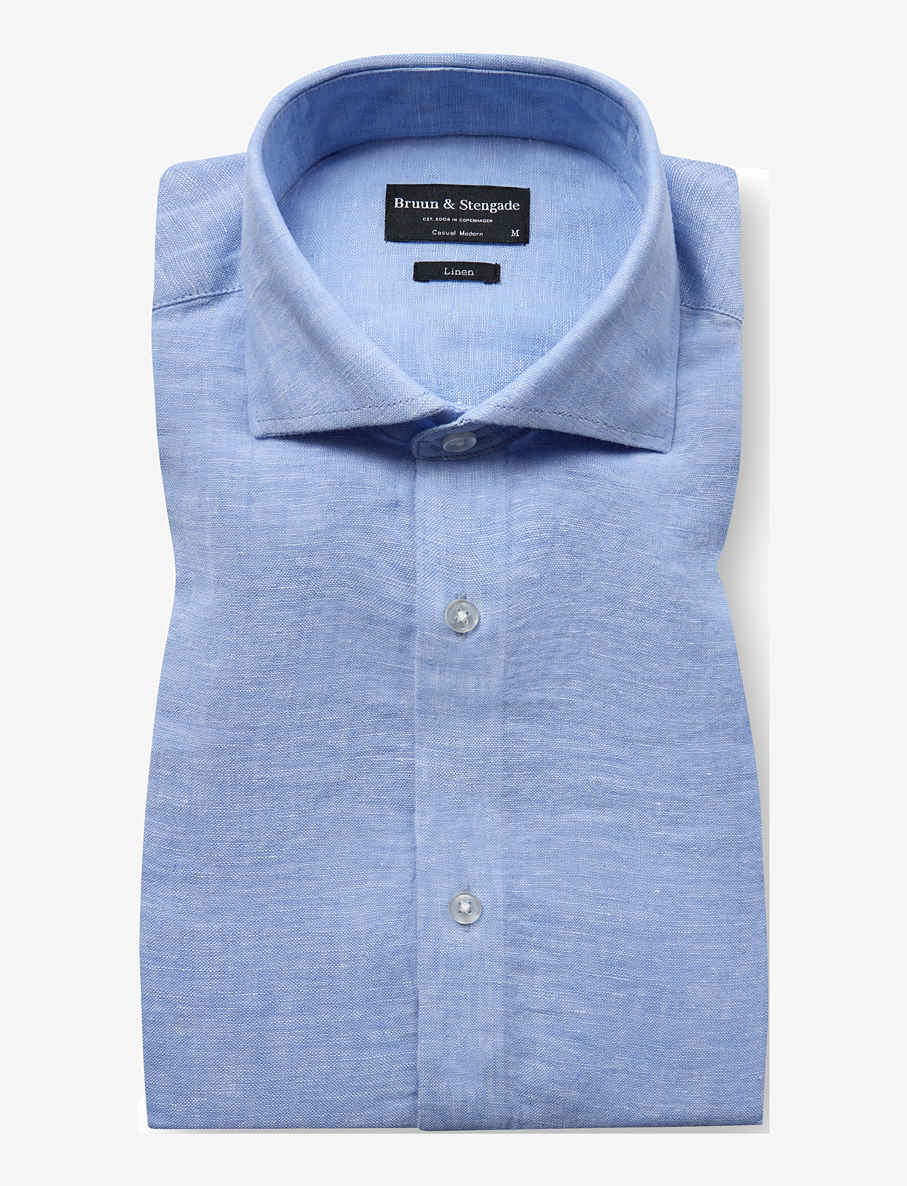 Bruun & Stengade - BS Antonelli Casual Modern Fit Shirt - leinenhemden - light blue - 4