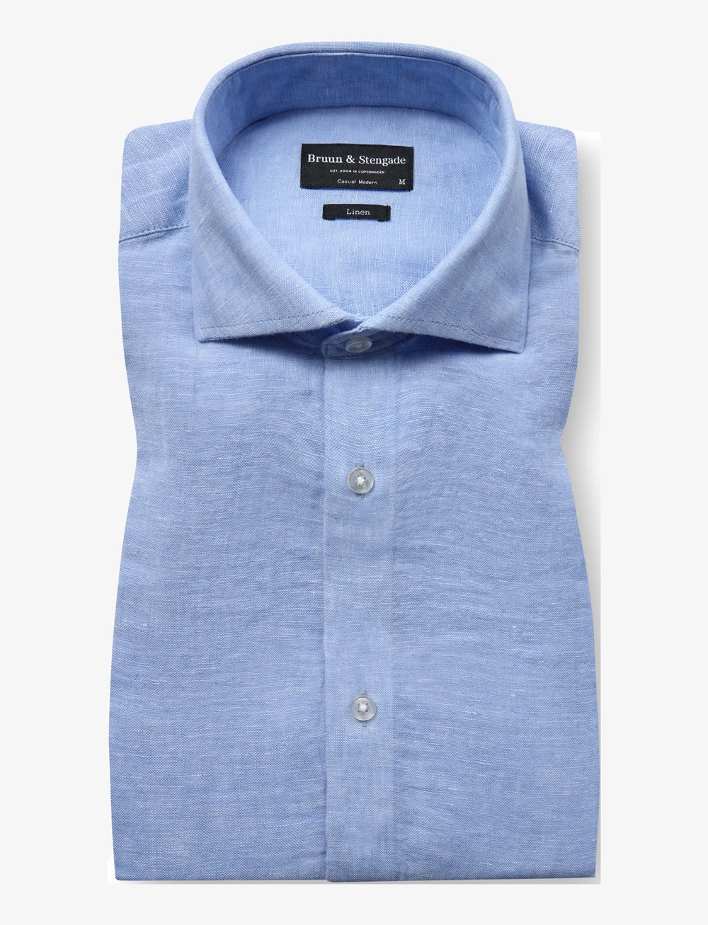 Bruun & Stengade - BS Antonelli Casual Modern Fit Shirt - linen shirts - light blue - 4