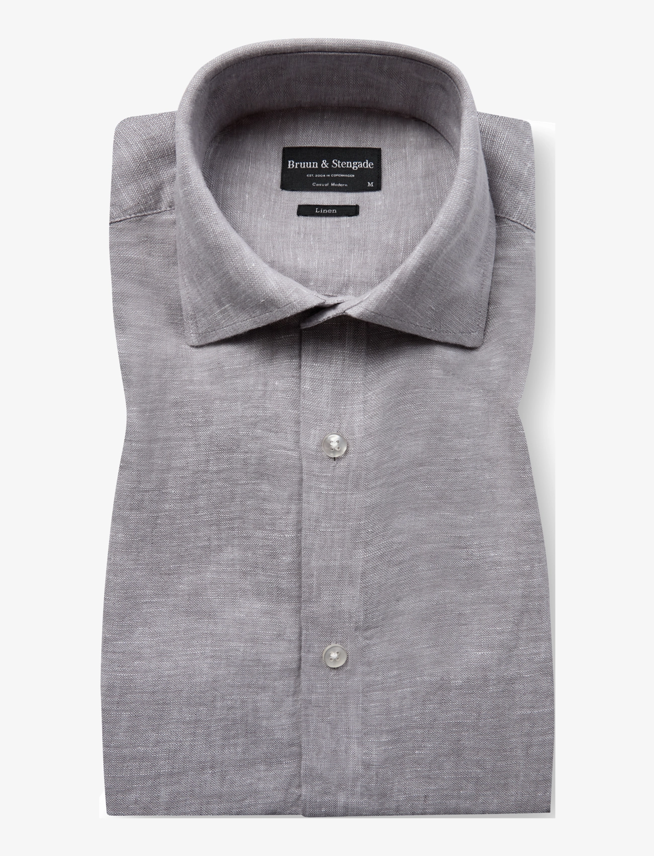 Bruun & Stengade BS Antonelli Casual Modern Fit Shirt - Särgid - LIGHT GREY / grey