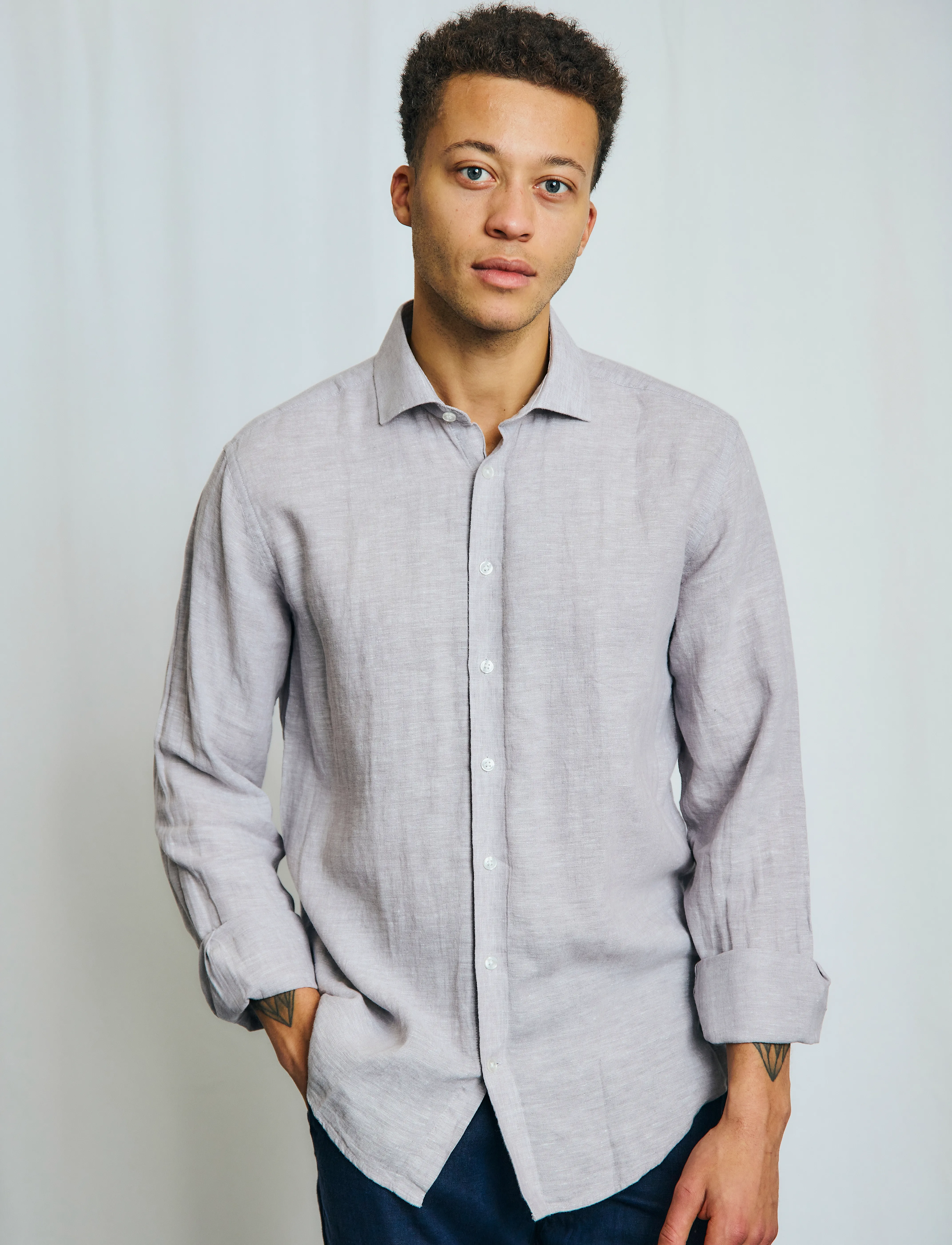 Bruun & Stengade - BS Antonelli Casual Modern Fit Shirt - light grey - 3
