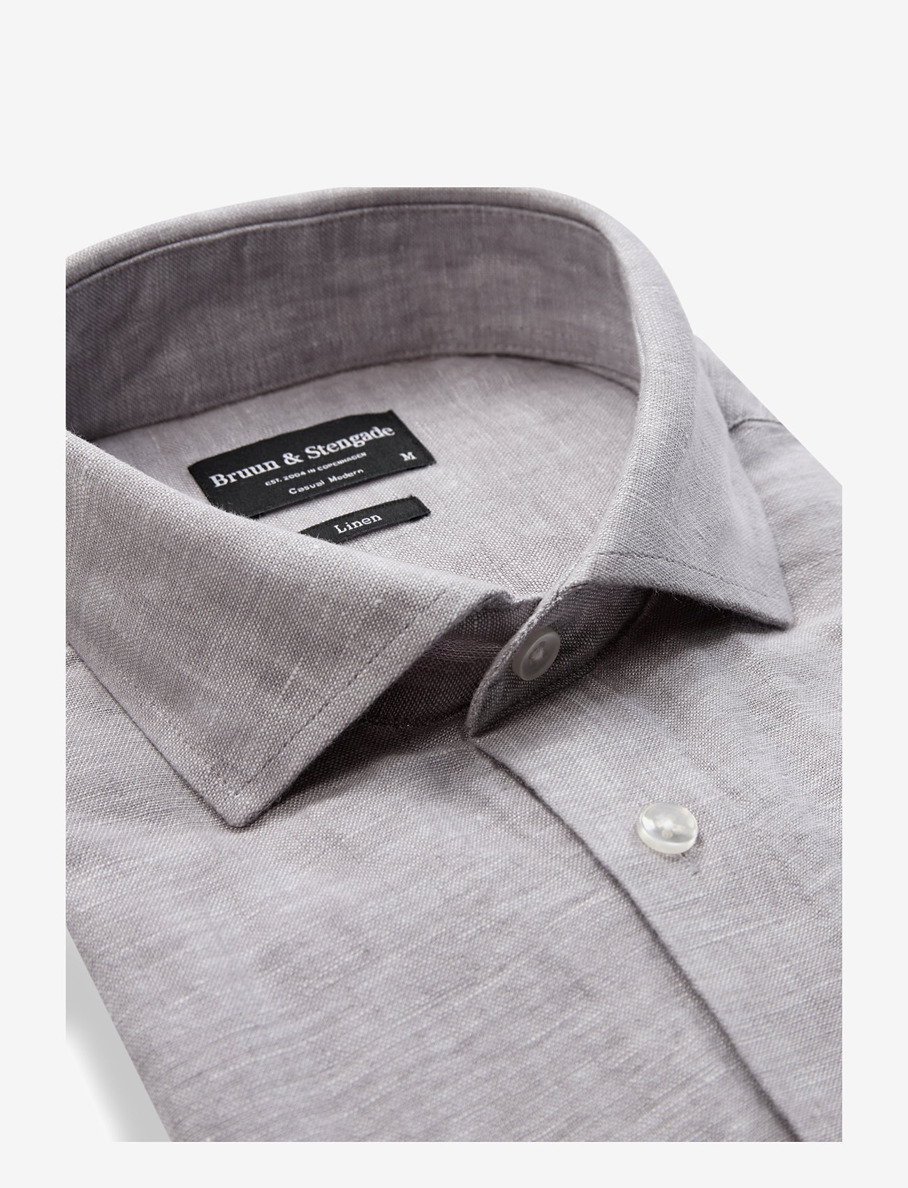Bruun & Stengade - BS Antonelli Casual Modern Fit Shirt - hørskjorter - light grey - 2