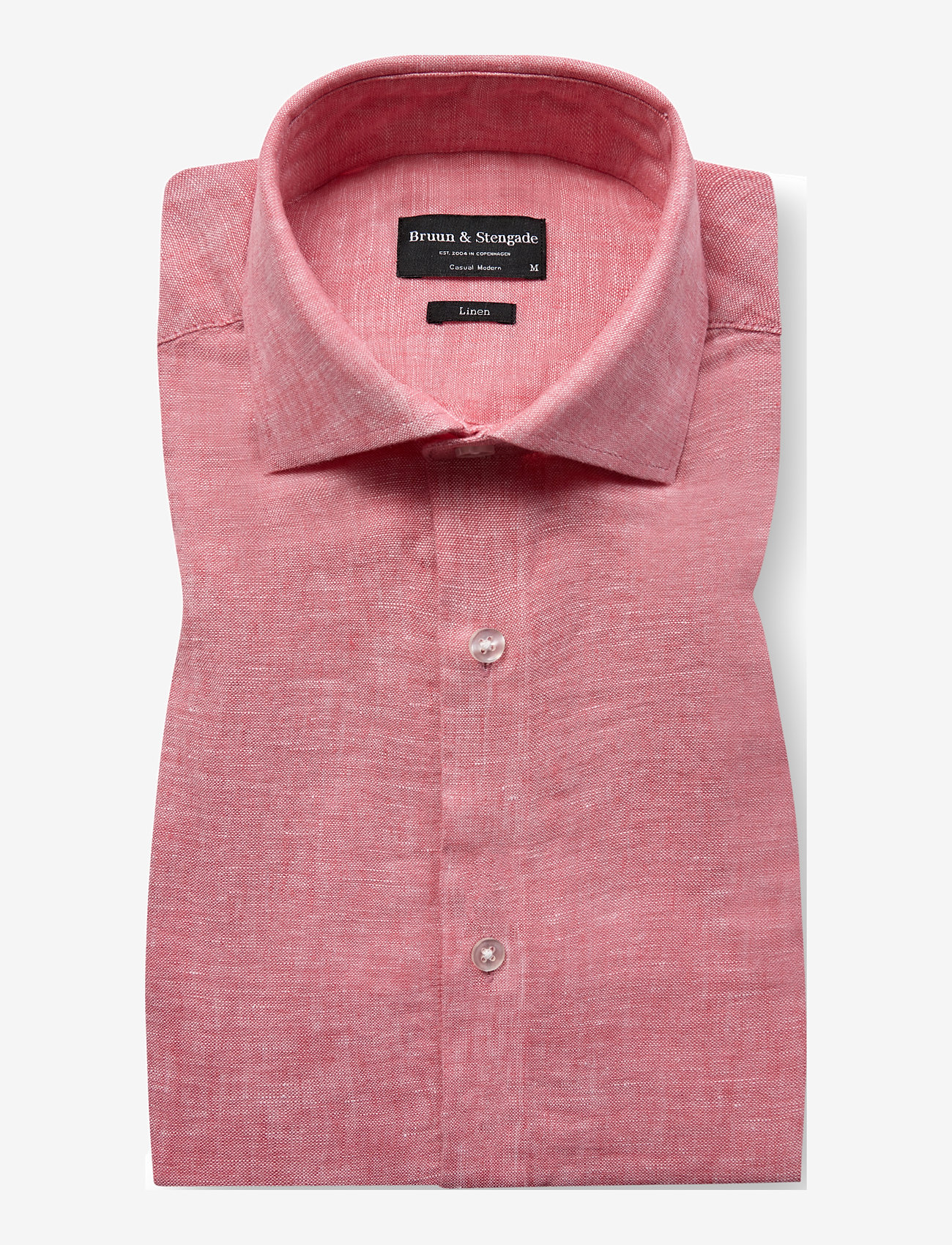 Bruun & Stengade - BS Antonelli Casual Modern Fit Shirt - linneskjortor - pink - 1