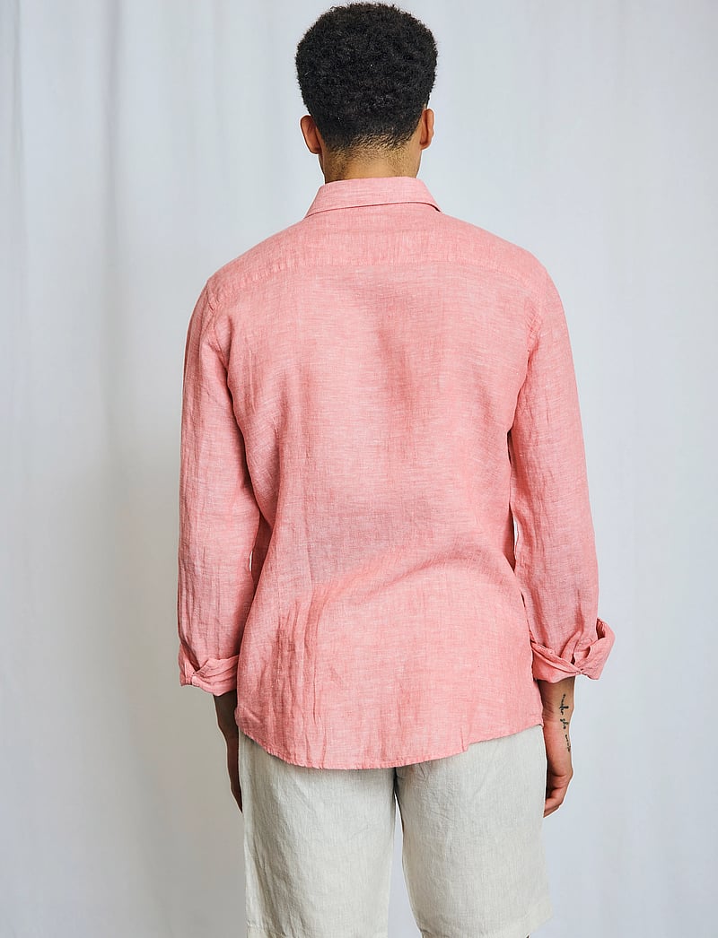 Bruun & Stengade - BS Antonelli Casual Modern Fit Shirt - linneskjortor - pink - 5