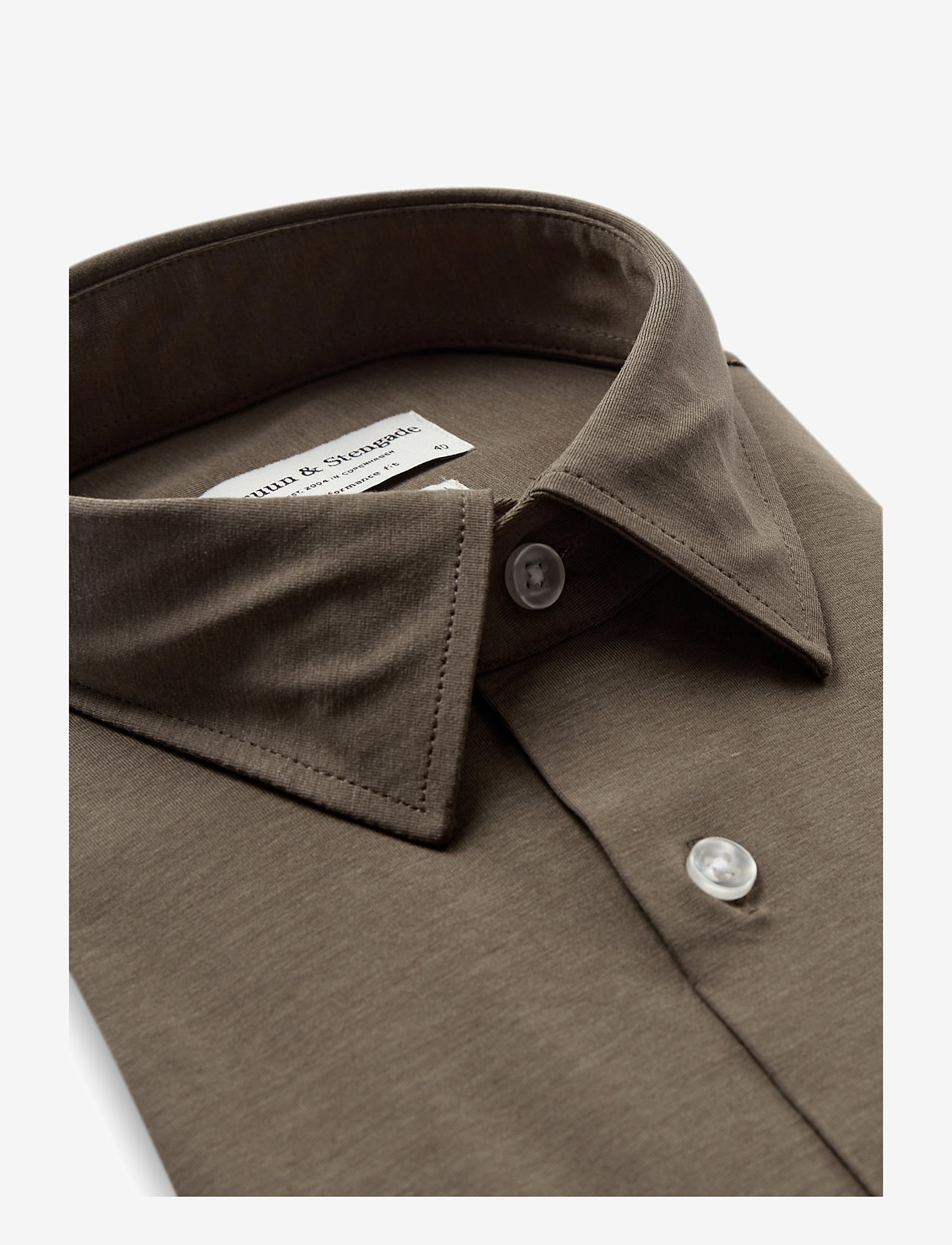Bruun & Stengade - BS Nava Performance Fit Shirt - formal shirts - army - 3