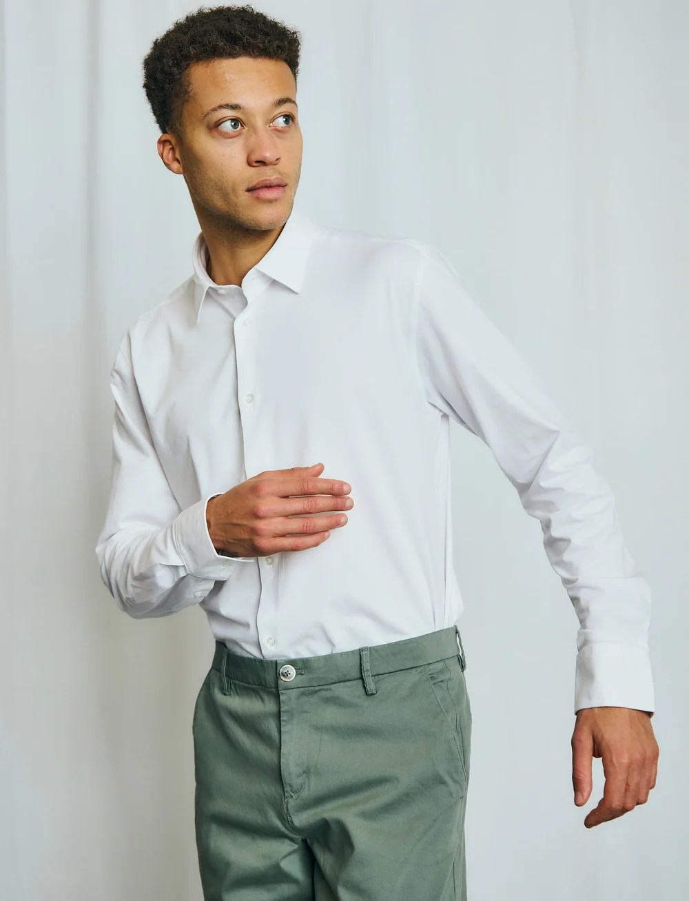 Bruun & Stengade - BS Nava Performance Fit Shirt - formelle hemden - white - 4
