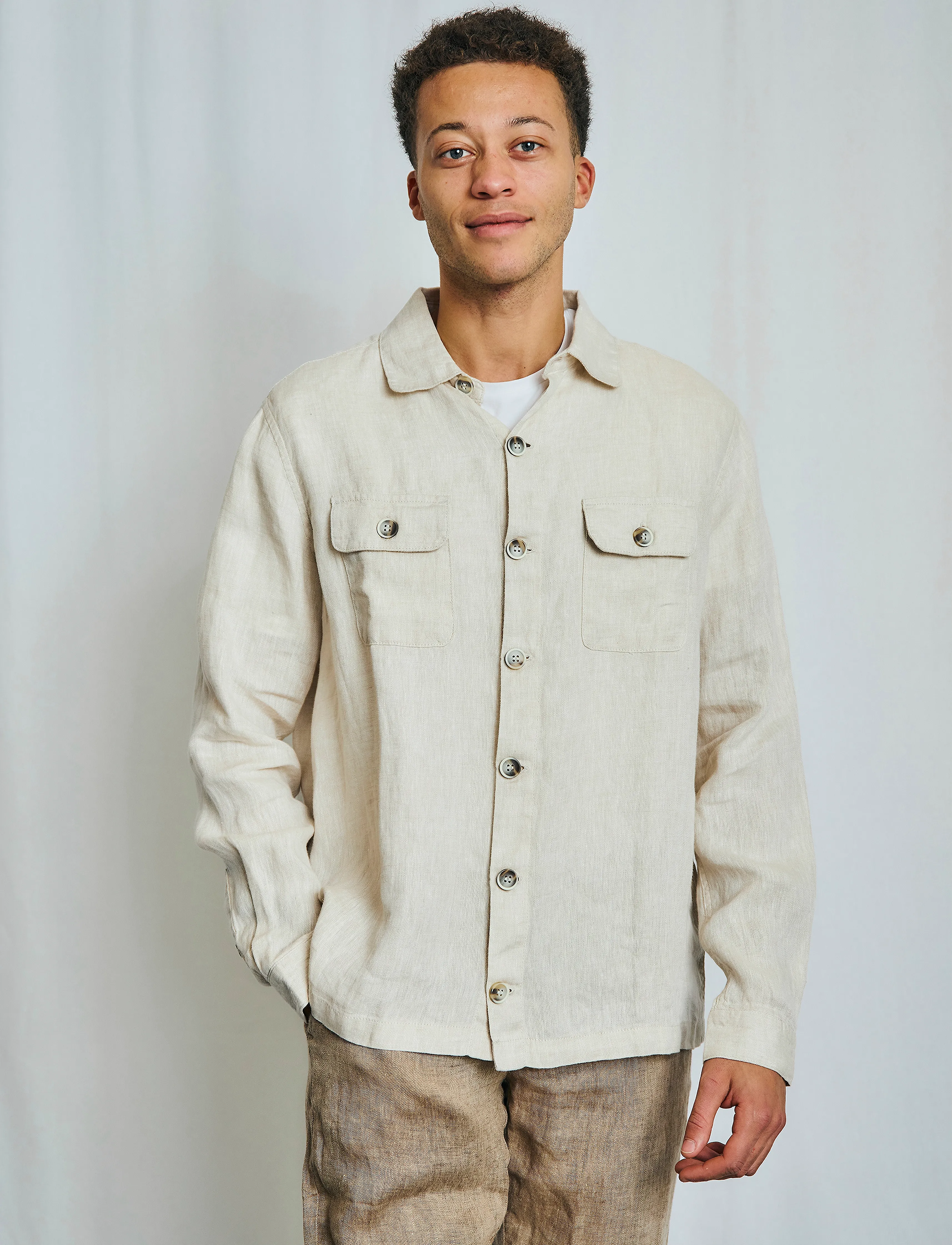 Bruun & Stengade - BS Adamos Overshirt Shirt - sand - 3