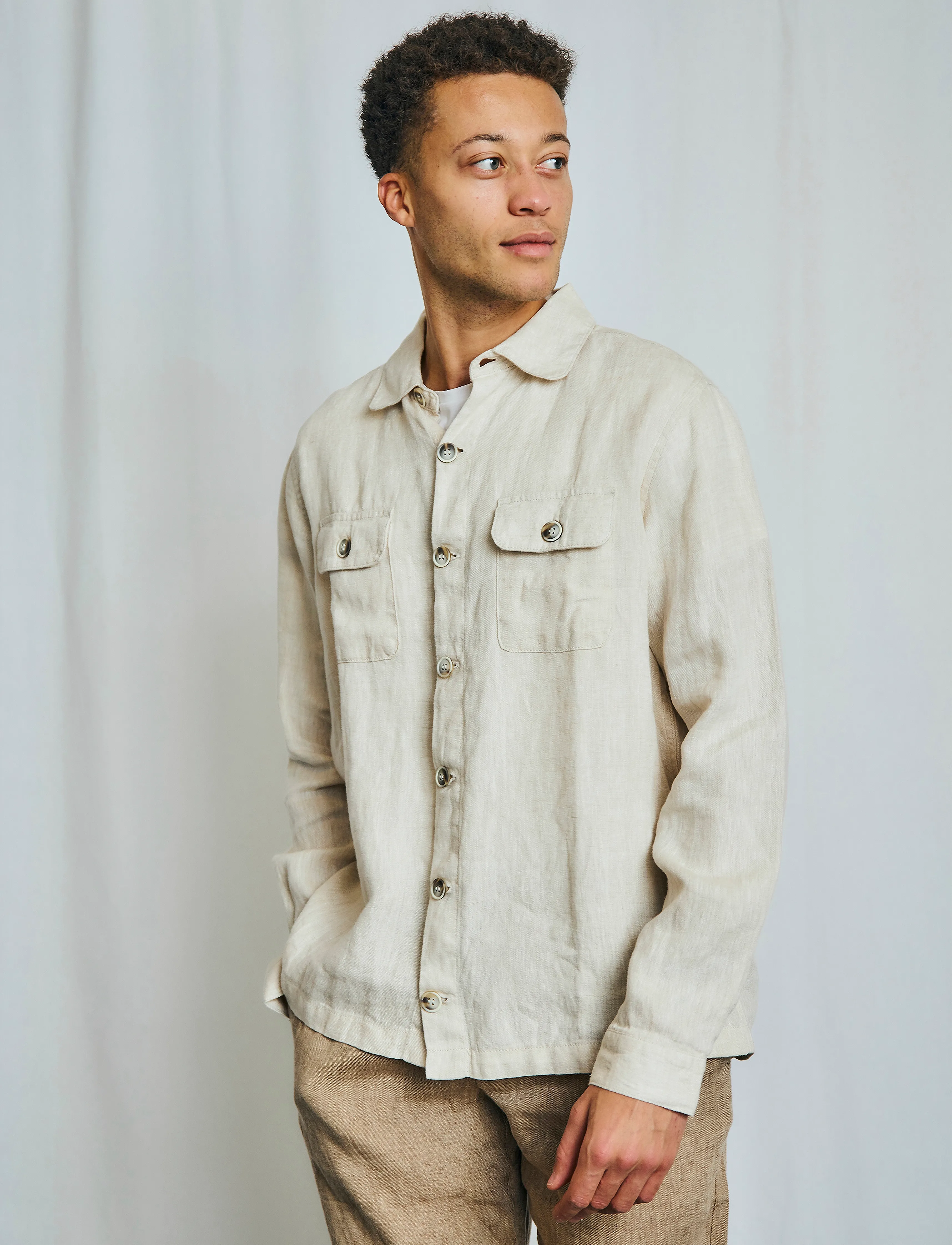 Bruun & Stengade - BS Adamos Overshirt Shirt - sand - 4