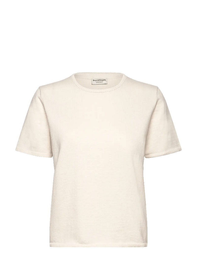 Bruun & Stengade - BS Tekla Regular Fit T-Shirt - t-shirts - off white - 0