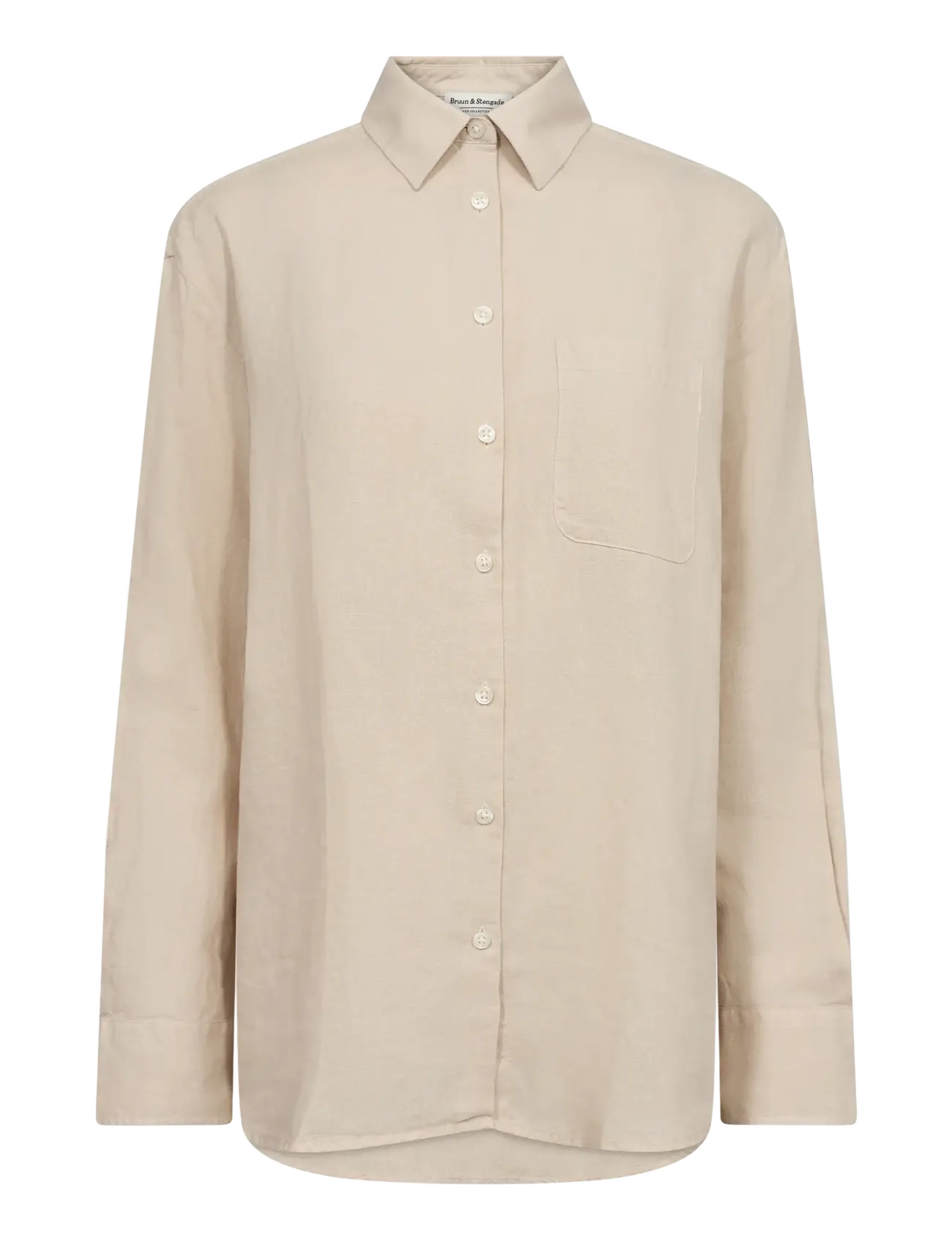 Bruun & Stengade - BS Aglaia Regular Fit Shirt - linen shirts - sand - 2
