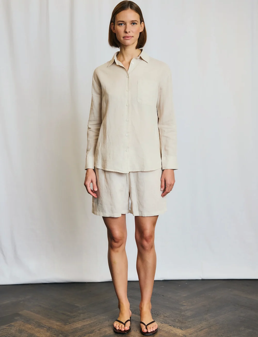 Bruun & Stengade - BS Aglaia Regular Fit Shirt - leinenhemden - sand - 0