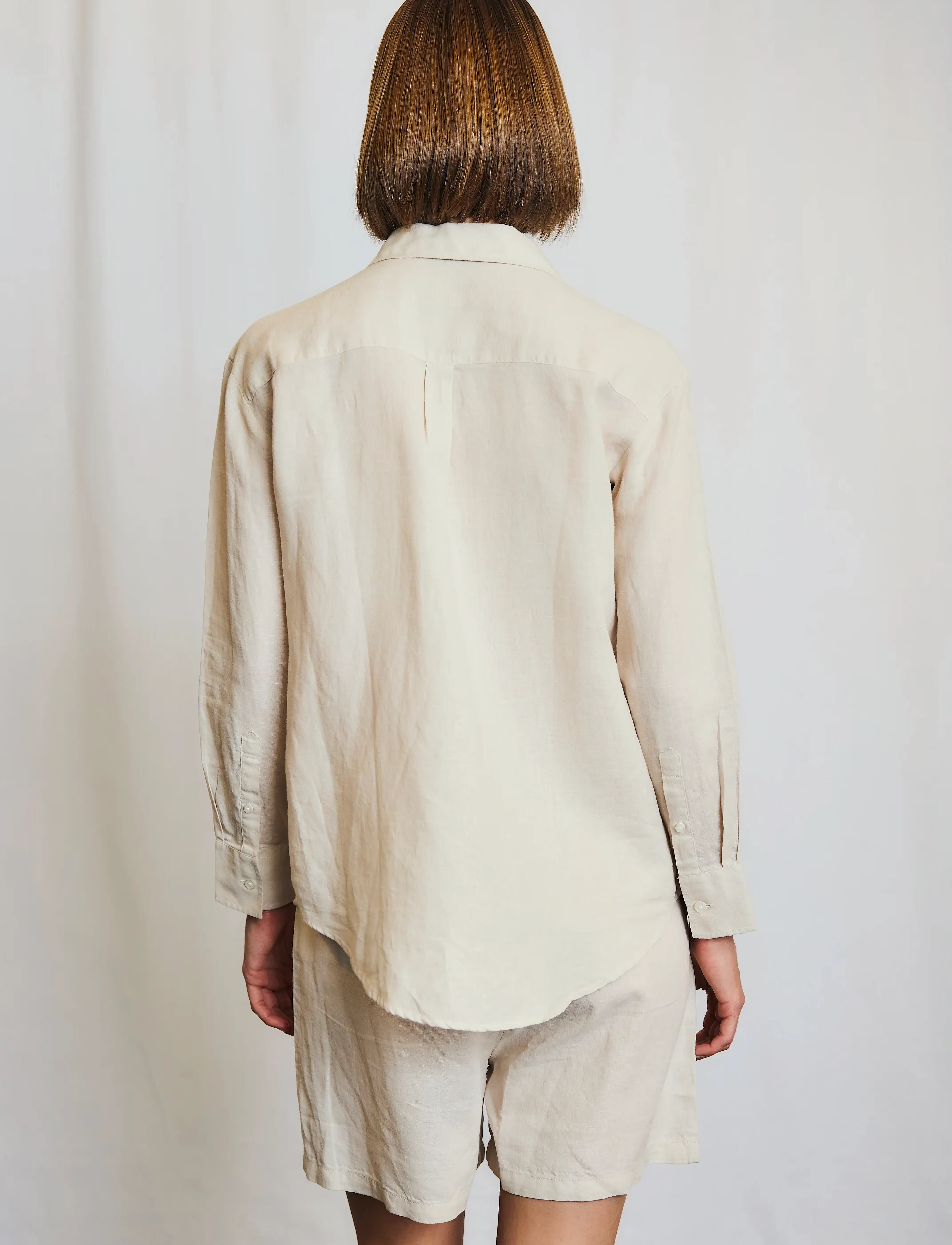 Bruun & Stengade - BS Aglaia Regular Fit Shirt - linen shirts - sand - 4