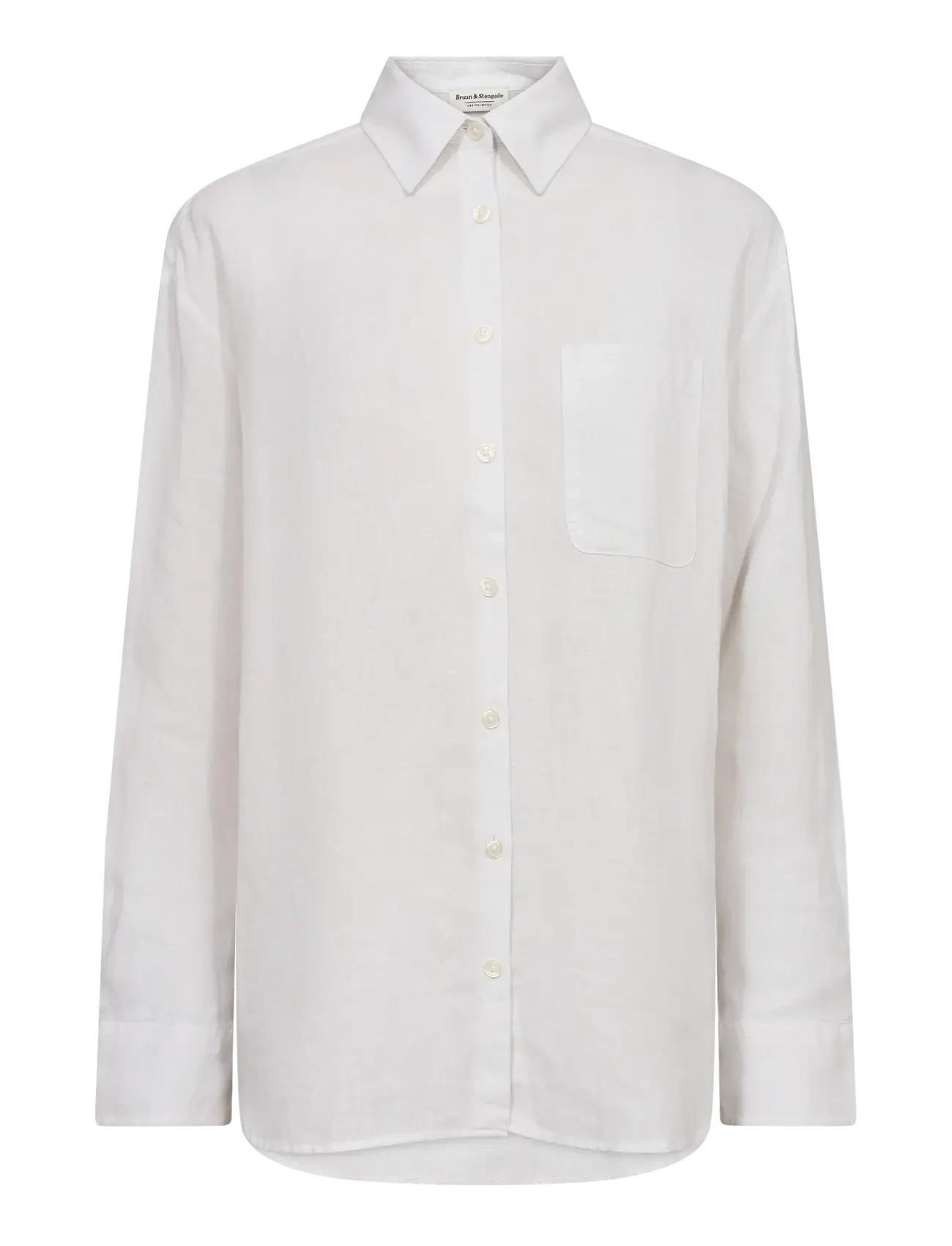 Bruun & Stengade - BS Aglaia Regular Fit Shirt - leinenhemden - white - 1