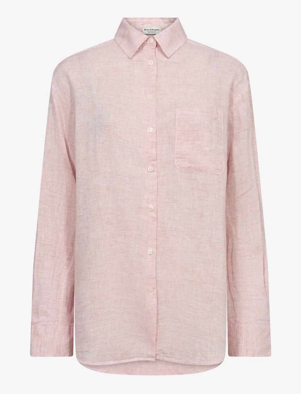 Bruun & Stengade - BS Aglaia Regular Fit Shirt - hørskjorter - dusty pink - 2
