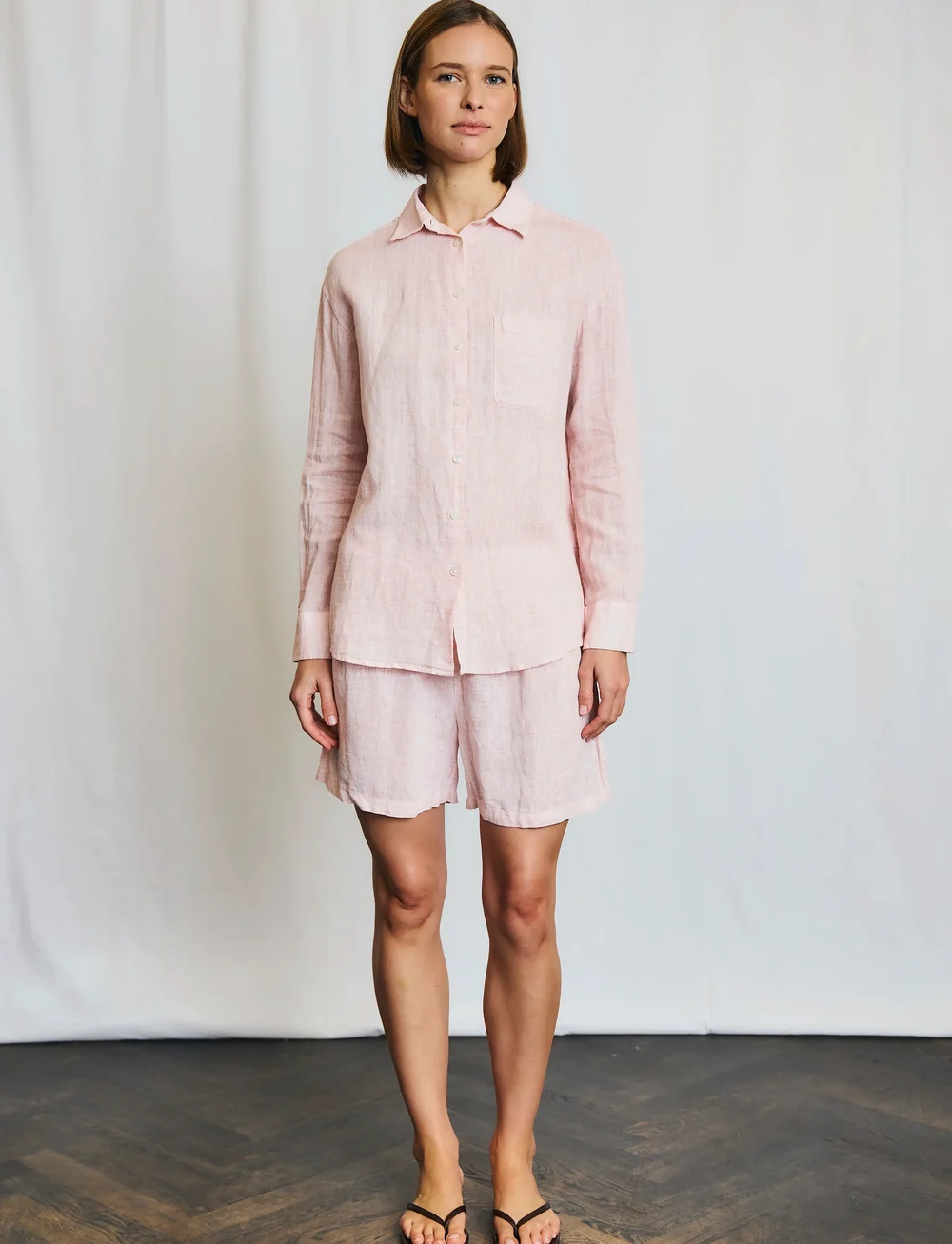 Bruun & Stengade - BS Aglaia Regular Fit Shirt - hørskjorter - dusty pink - 0