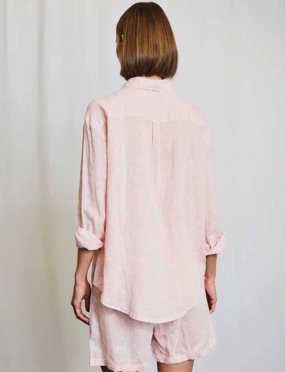 Bruun & Stengade - BS Aglaia Regular Fit Shirt - hørskjorter - dusty pink - 4